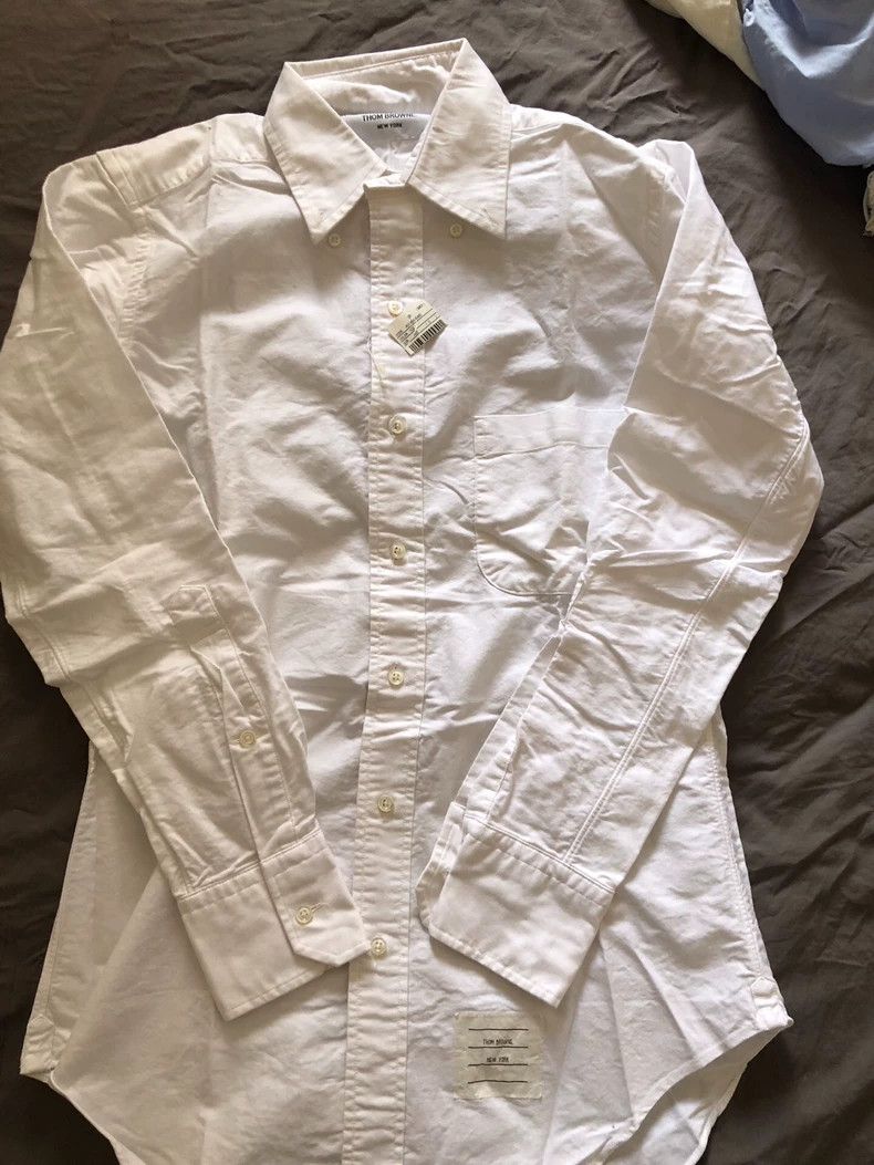 Thom Browne White Button-Up Shirt- dmc