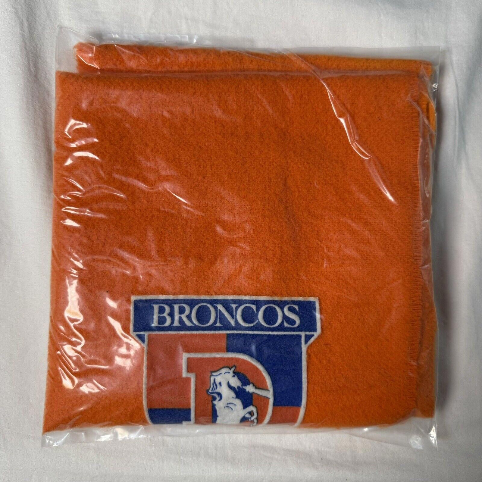 NFL Vintage Denver Broncos Logo Crest Scarf Fleece 56" x 8" Size ONE SIZE - 5 Thumbnail