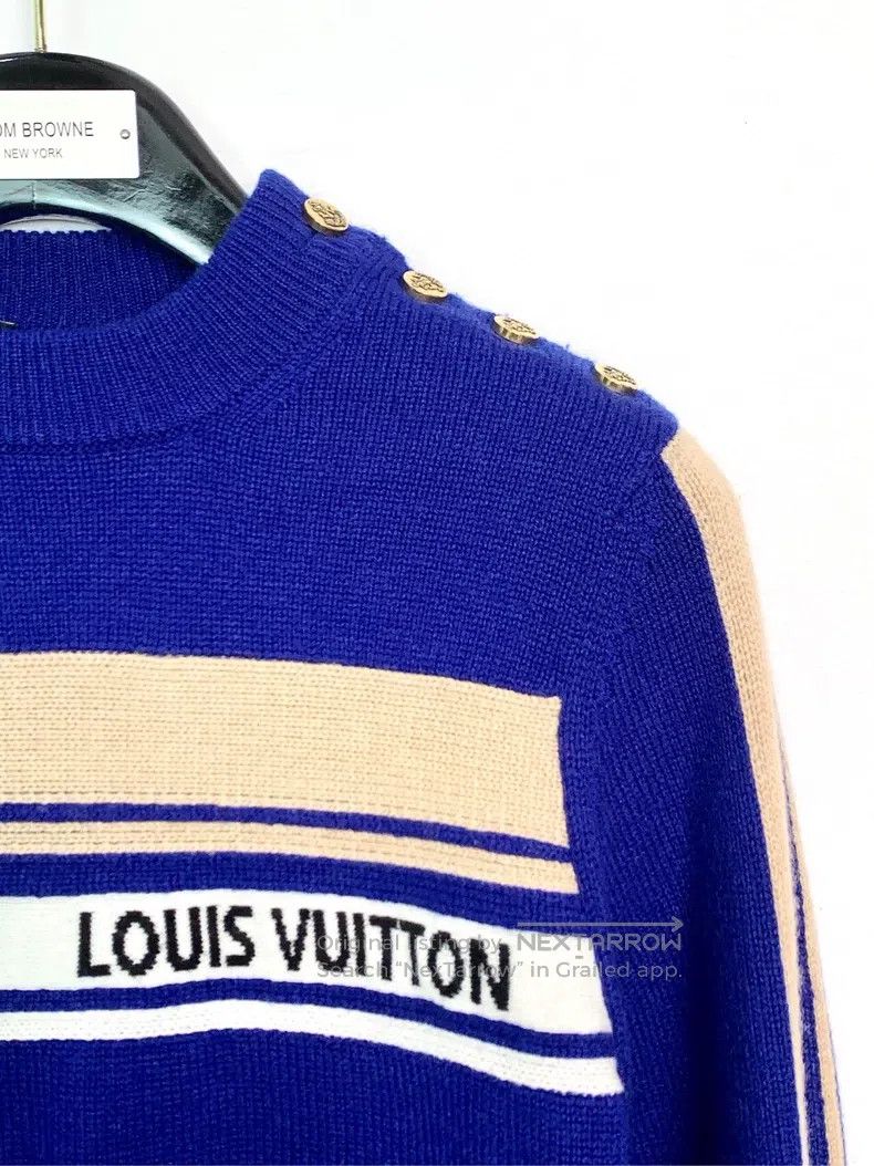 Louis Vuitton Louis Vuitton 22 Blue Logo monogrammed striped intarsia ca Size US M / EU 48-50 / 2 - 3 Thumbnail