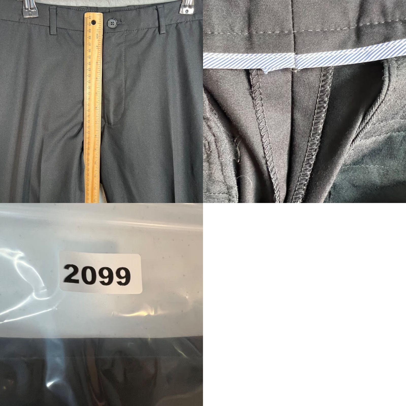 Zara Zara Mens Pants Dress Black Slim Fit 31 Inseam 31 Flat Front Tapered Regular Size 31 Size US 31 - 8 Thumbnail