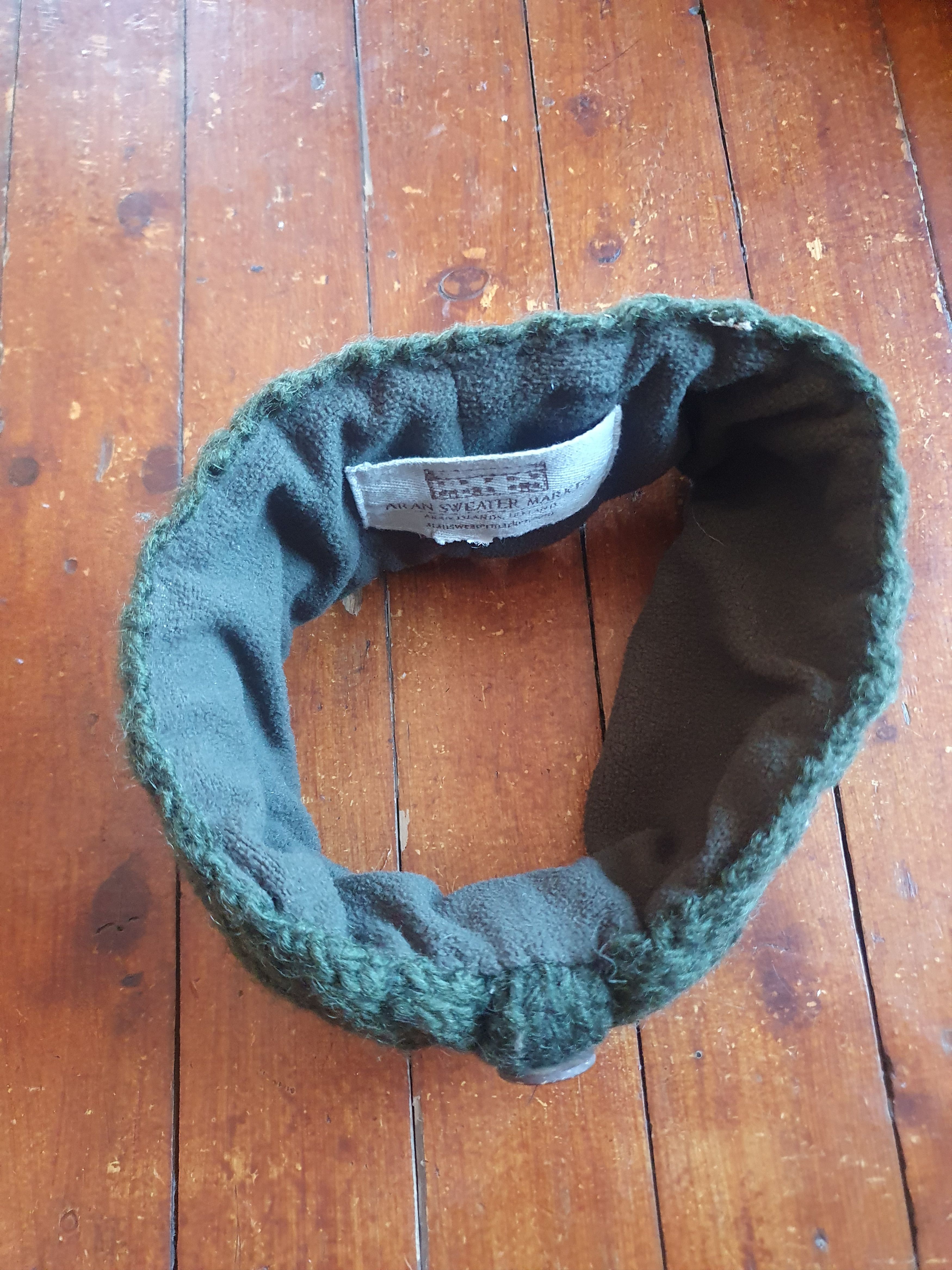 Aran Sweater Market Aran Sweater Market Fleece Lined Cable Headband with Button Size ONE SIZE - 4 Thumbnail