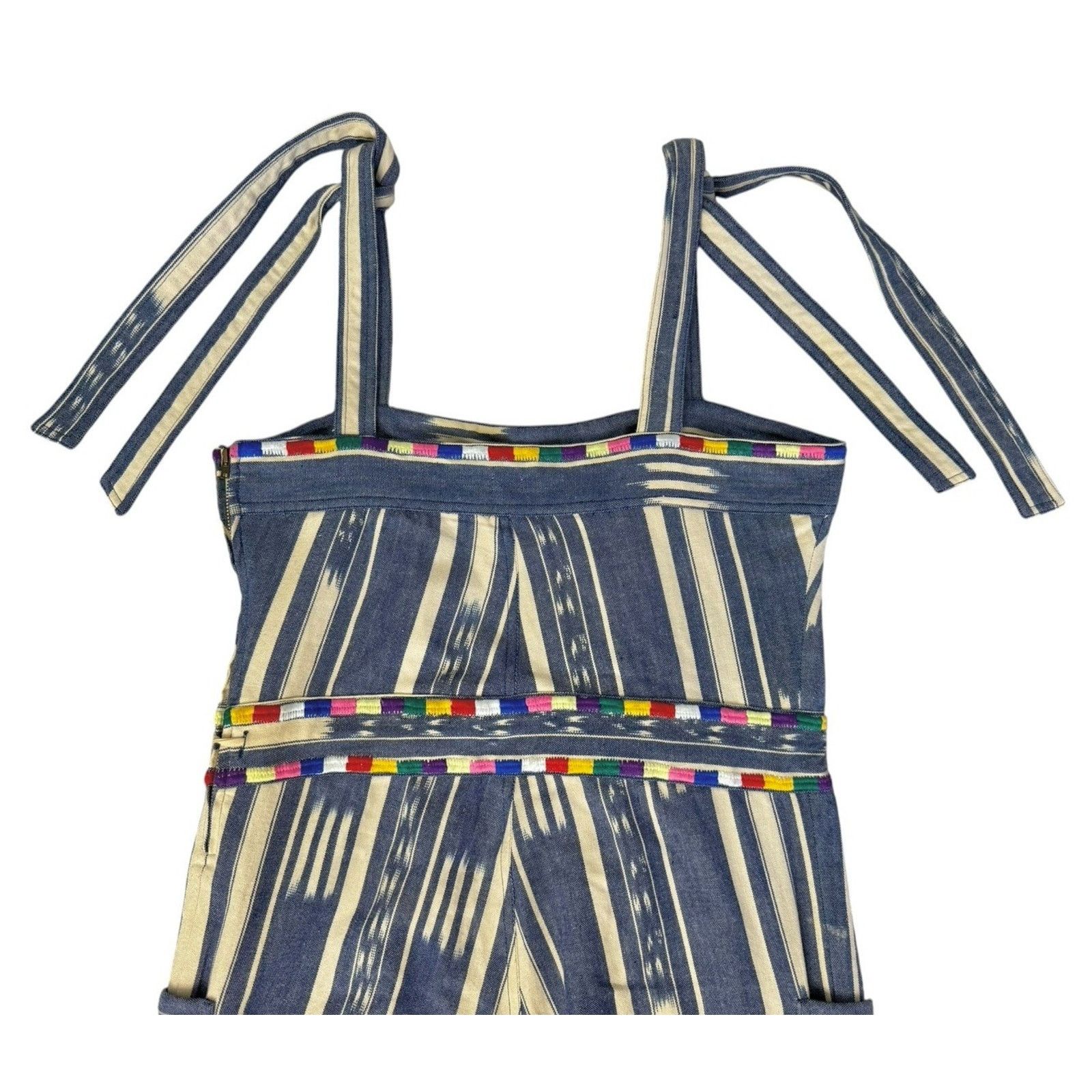 Other WARM Jessie Jumpsuit Boho Embroidered Striped Romper Sz XS Size 27" / US 4 / IT 40 - 10 Thumbnail