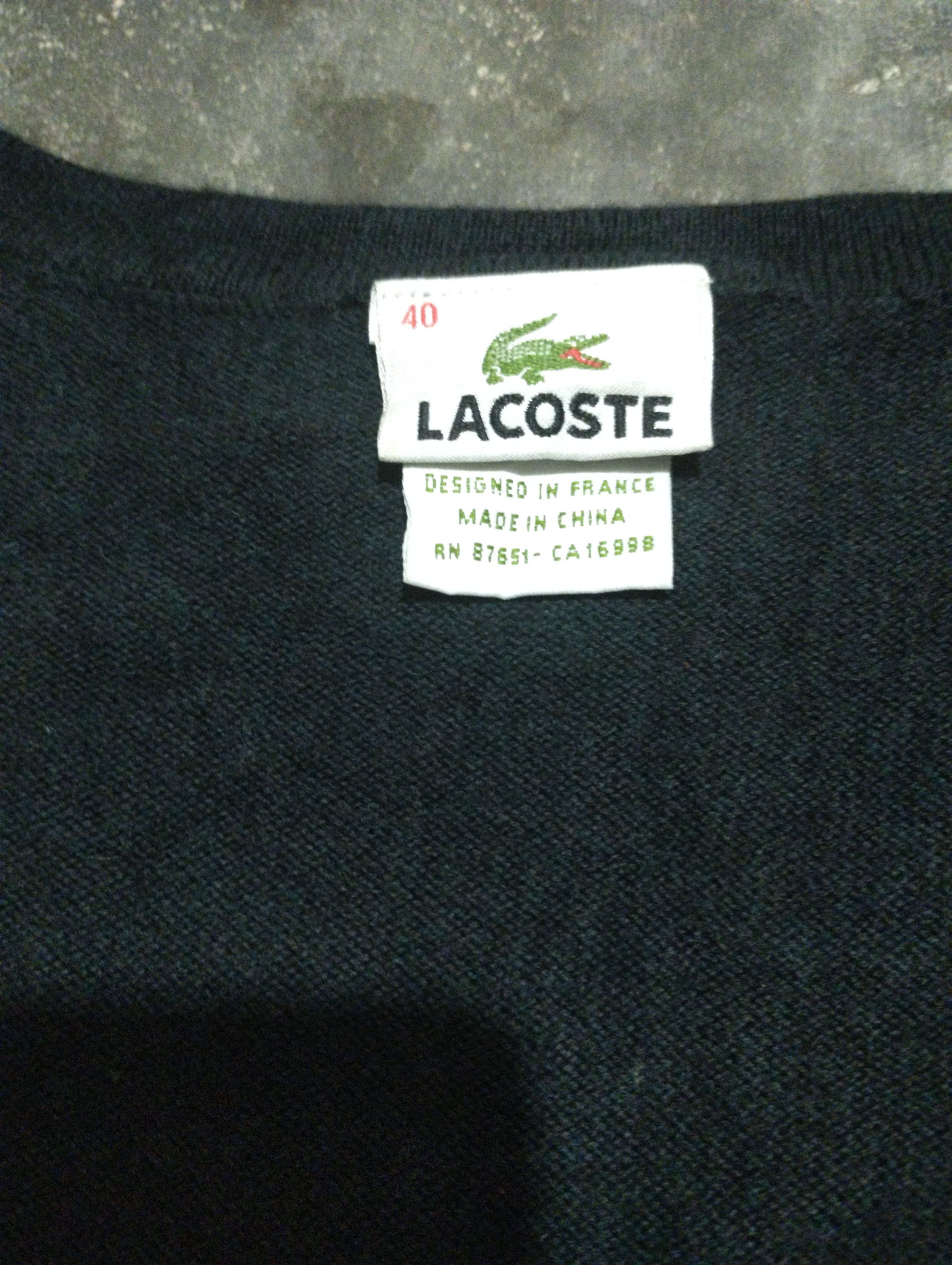 Lacoste Lacoste Cardigan V neck All Black Size S / US 4 / IT 40 - 5 Thumbnail