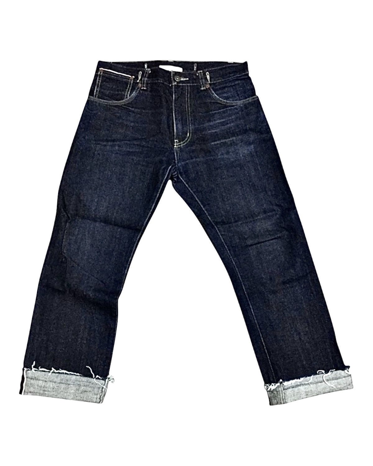 YMC YMC You Must Create Red Selvage Denim Cropped Faded Jeans Size US 29 - 1 Thumbnail