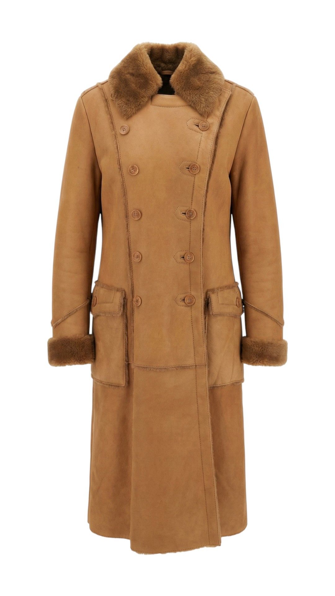 Dolce & Gabbana SHEARLING NAPOLEON LEATHER HEAVY COAT Size S / US 4 / IT 40 - 1 Thumbnail