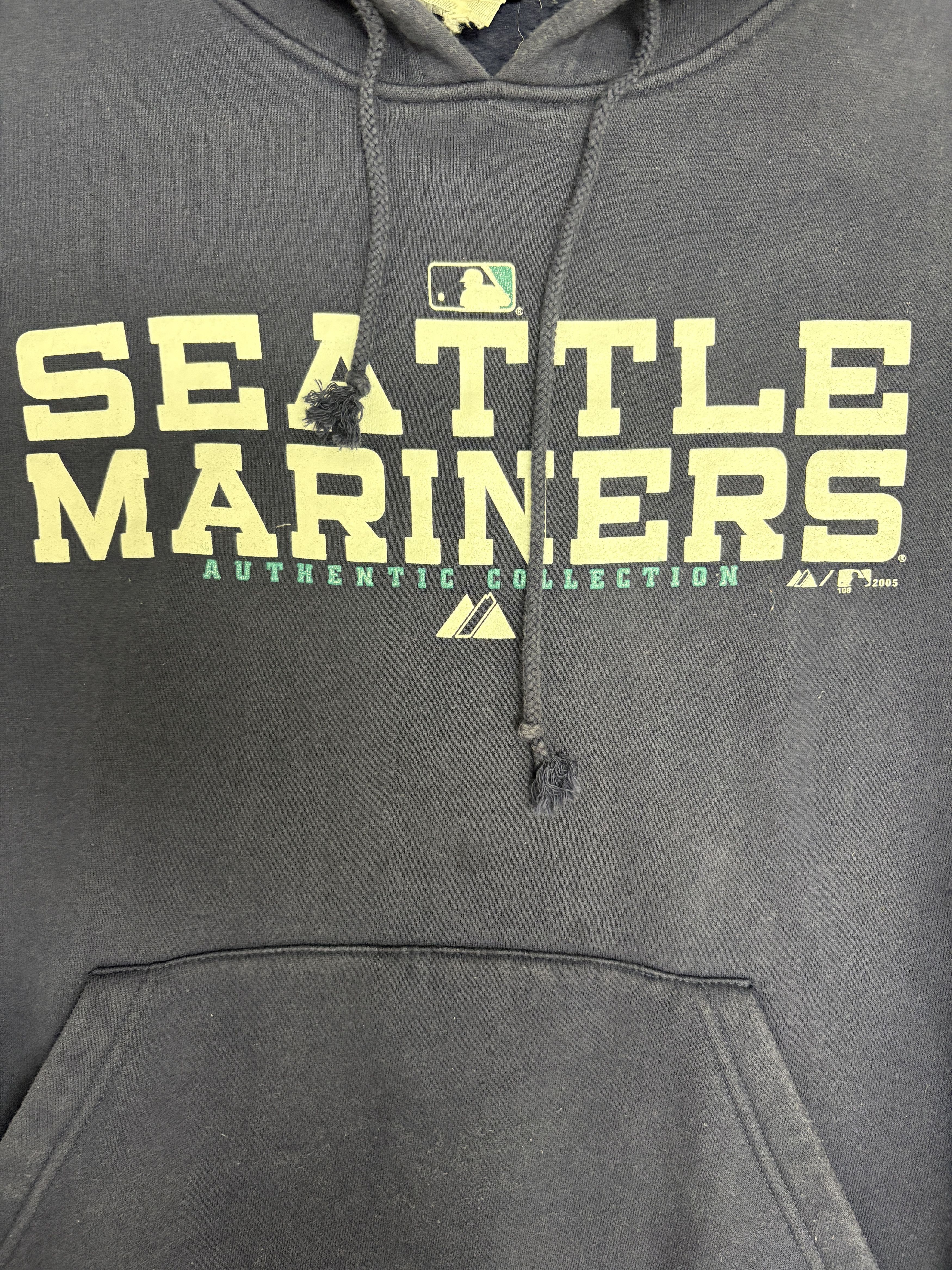 Majestic Seattle Mariners Vintage Blue Hoodie Sweatshirt Size US XXL / EU 58 / 5 - 2 Thumbnail