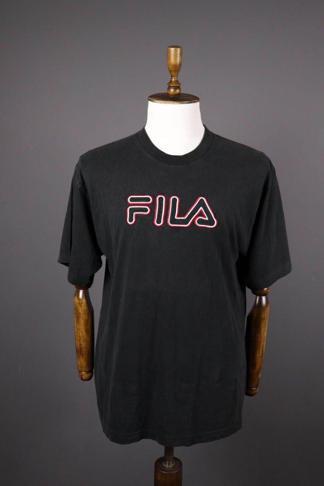 Fila Fila Black Vintage Big Logo Short Sleeve T-Shirt Size L Size US L / EU 52-54 / 3 - 1 Thumbnail