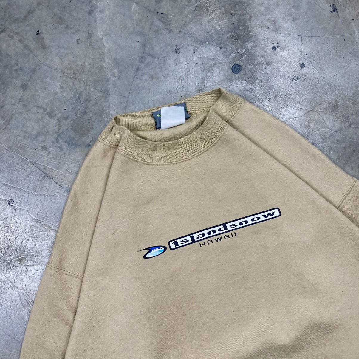 Vintage 90s Island Snow Hawaii Beige Crewneck Size US M / EU 48-50 / 2 - 2 Thumbnail