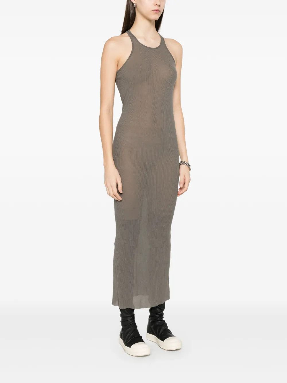 Rick Owens o1y0126 Midi Dress in Gray Size M / US 6-8 / IT 42-44 - 3 Thumbnail