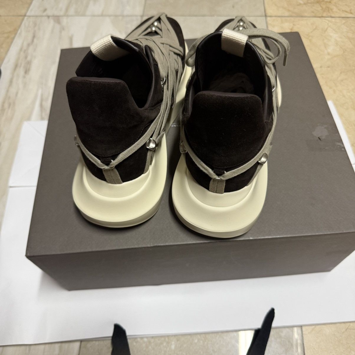Rick Owens Rick Owens Megalace Geth Runner Mahogany/Milk Size US 8 / EU 41 - 4 Thumbnail