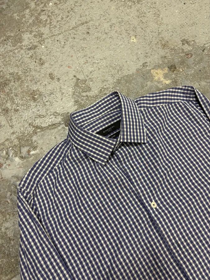 Givenchy × Vintage Givenchy Blue & White Contemporary Old Checkered Shirt Size US M / EU 48-50 / 2 - 5 Thumbnail