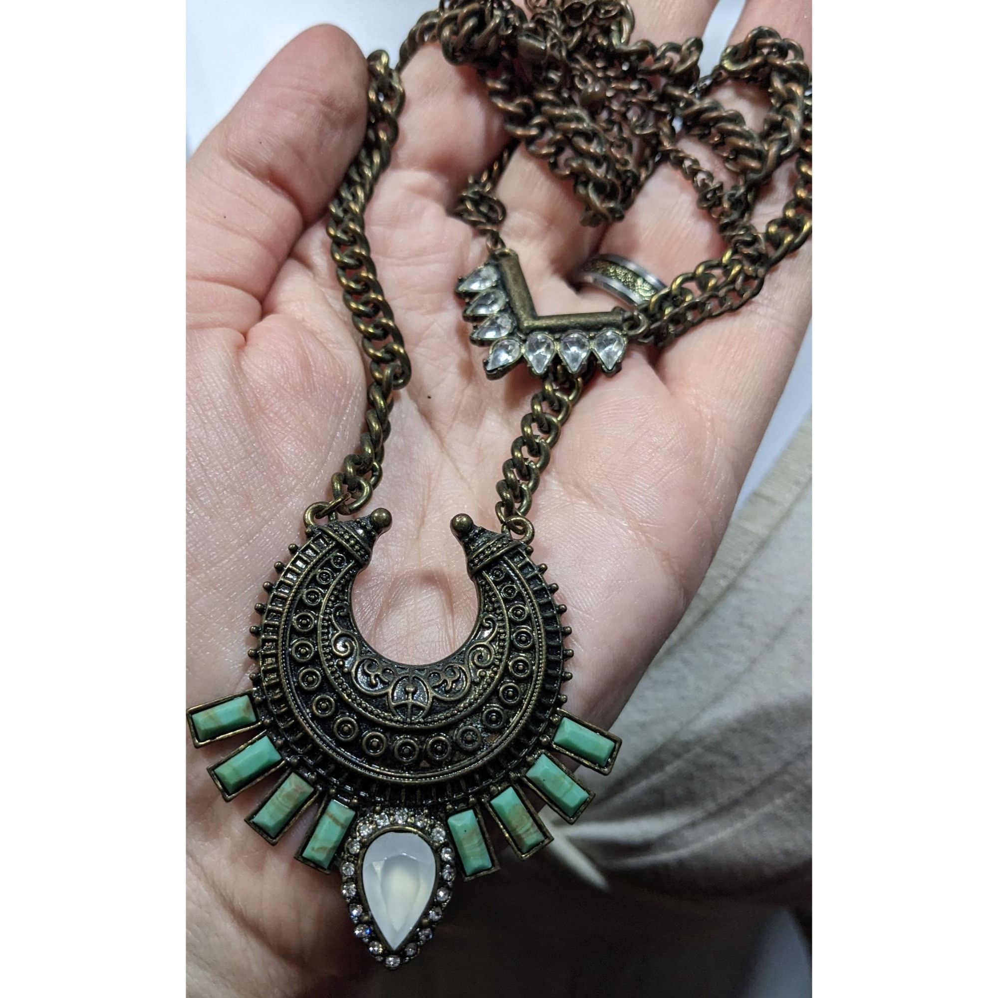 Other Bohemian Layered Gemmed Pendant Necklace Size ONE SIZE - 4 Thumbnail