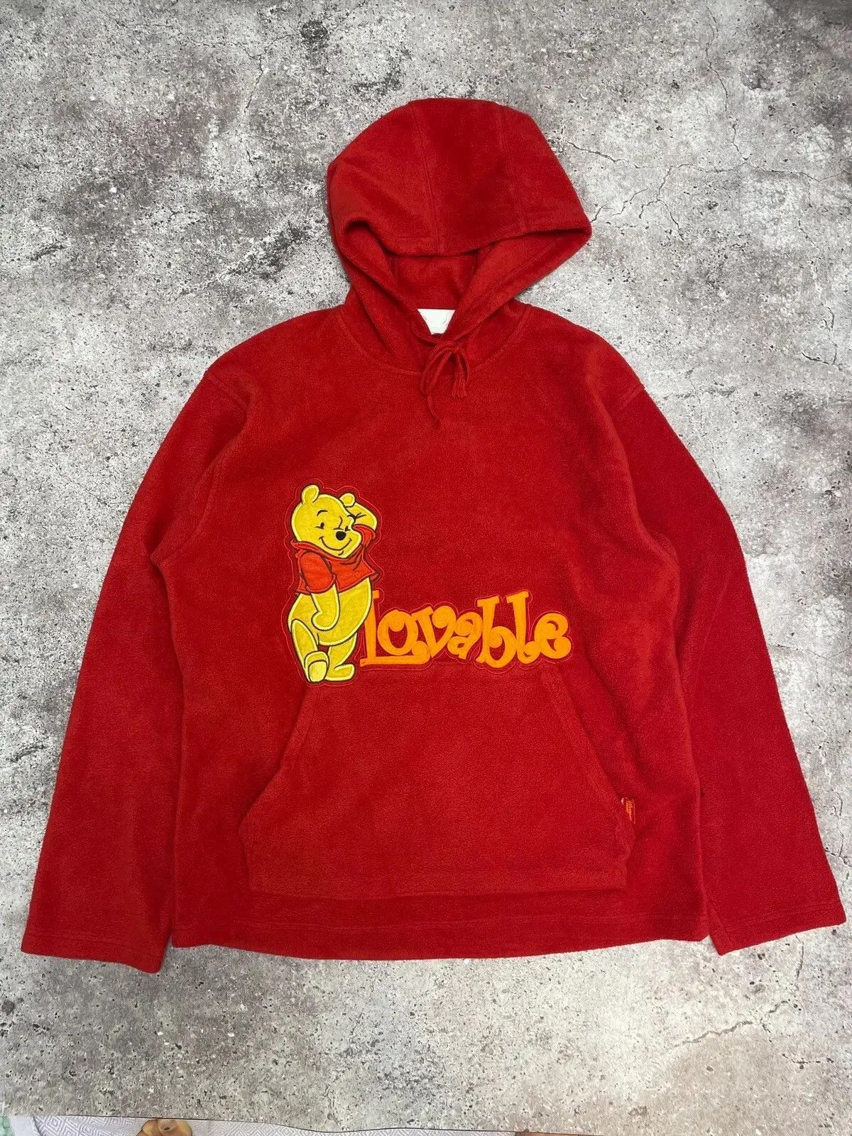 Disney Vintage Disney Paris Fleece Hoodie Lovable Winnie Pooh Red L Size US L / EU 52-54 / 3 - 1 Thumbnail
