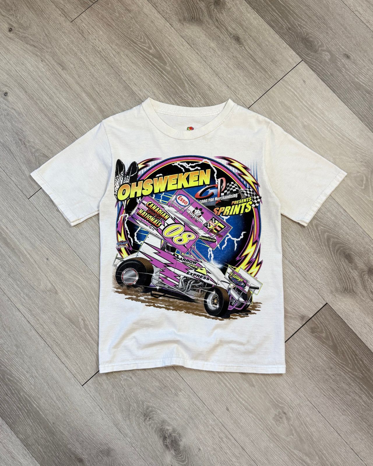 Vintage Rare 2008 Ohsweken Canadian Sprint Car Nationals T-Shirt - S Size US S / EU 44-46 / 1 - 1 Thumbnail