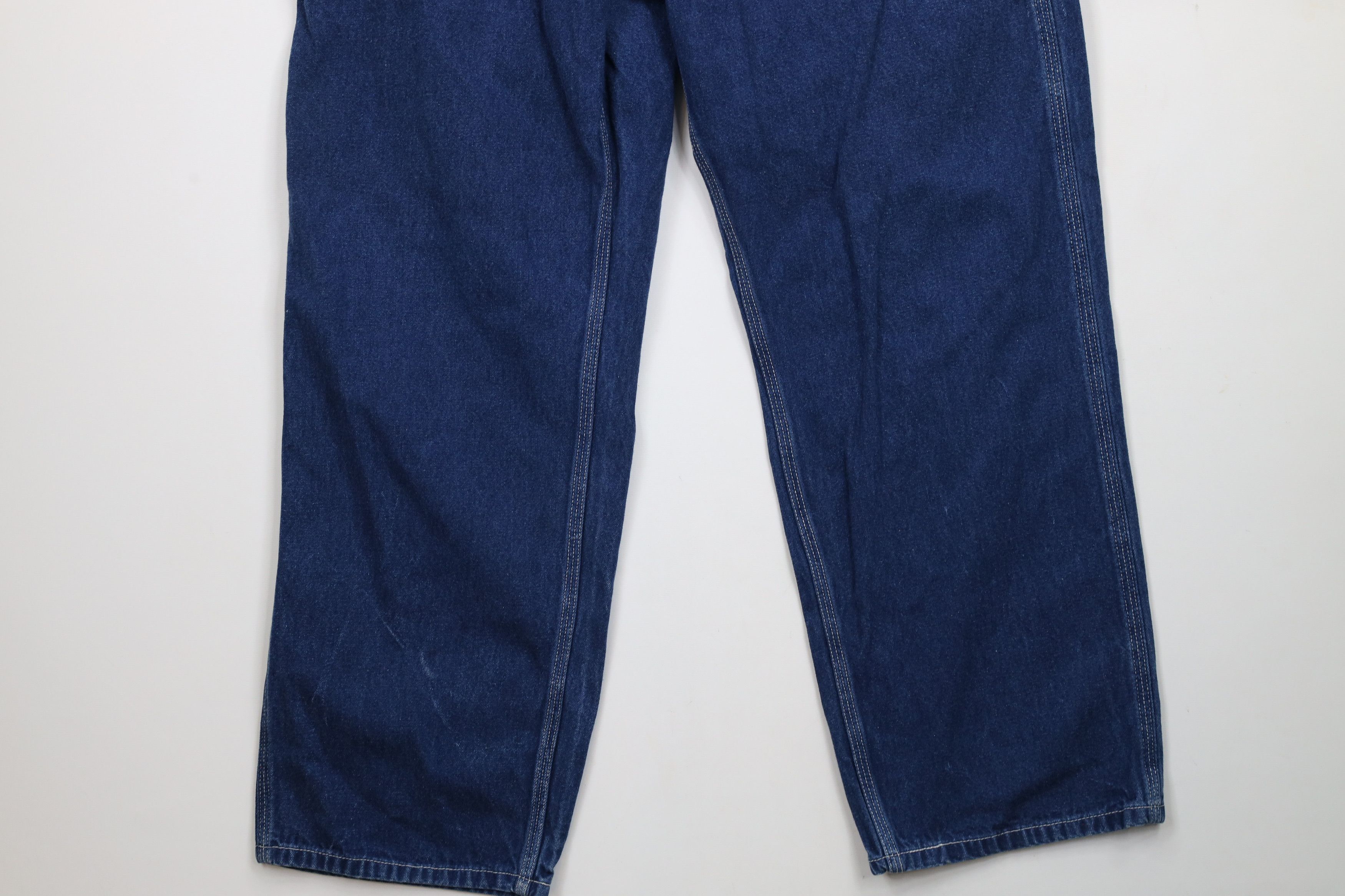Carhartt × Vintage Vintage 90s Carhartt Spell Out Wide Leg Dungaree Denim Jeans Size US 36 / EU 52 - 4 Thumbnail