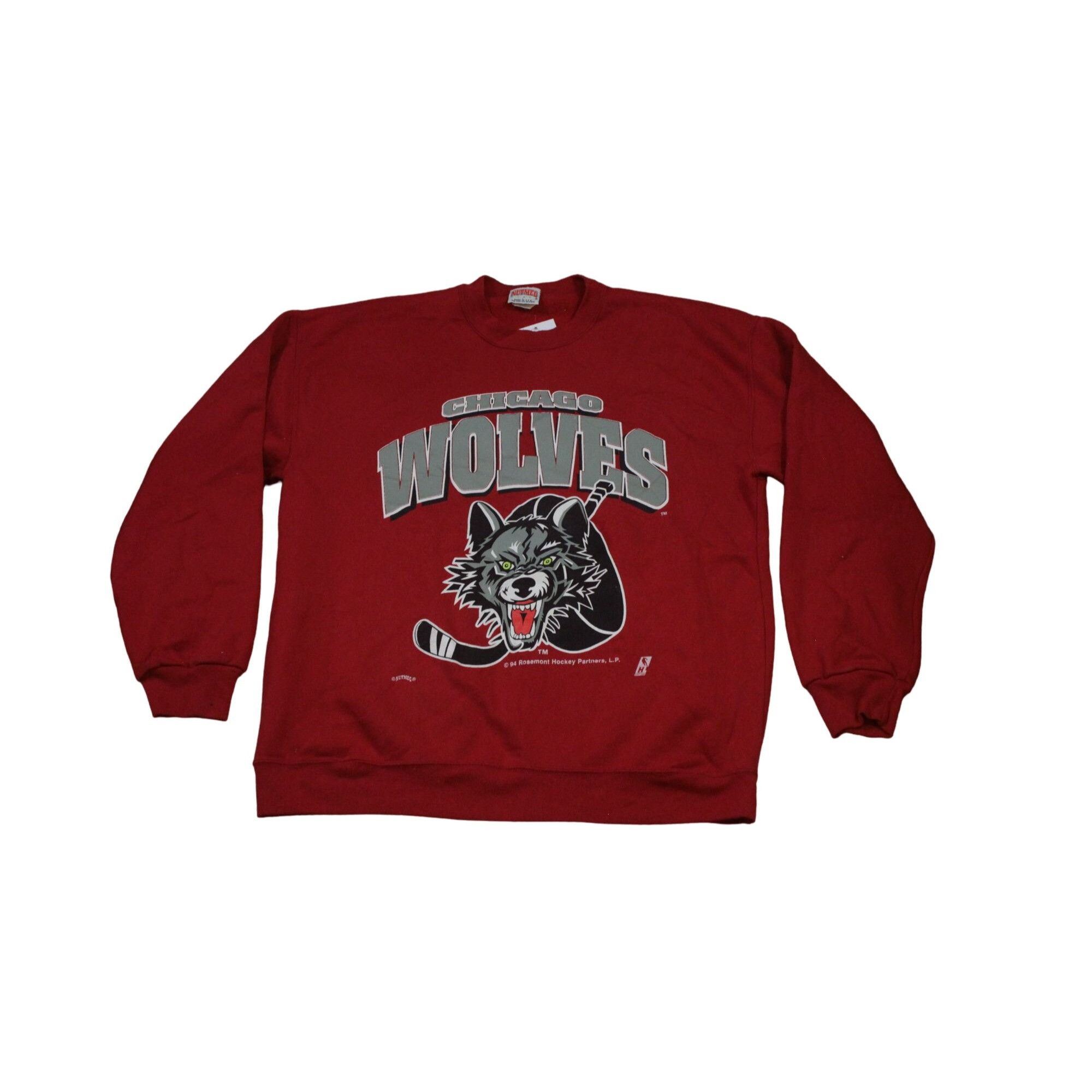 Nutmeg Mills Vintage Chicago Wolves Sweater Red | Grailed