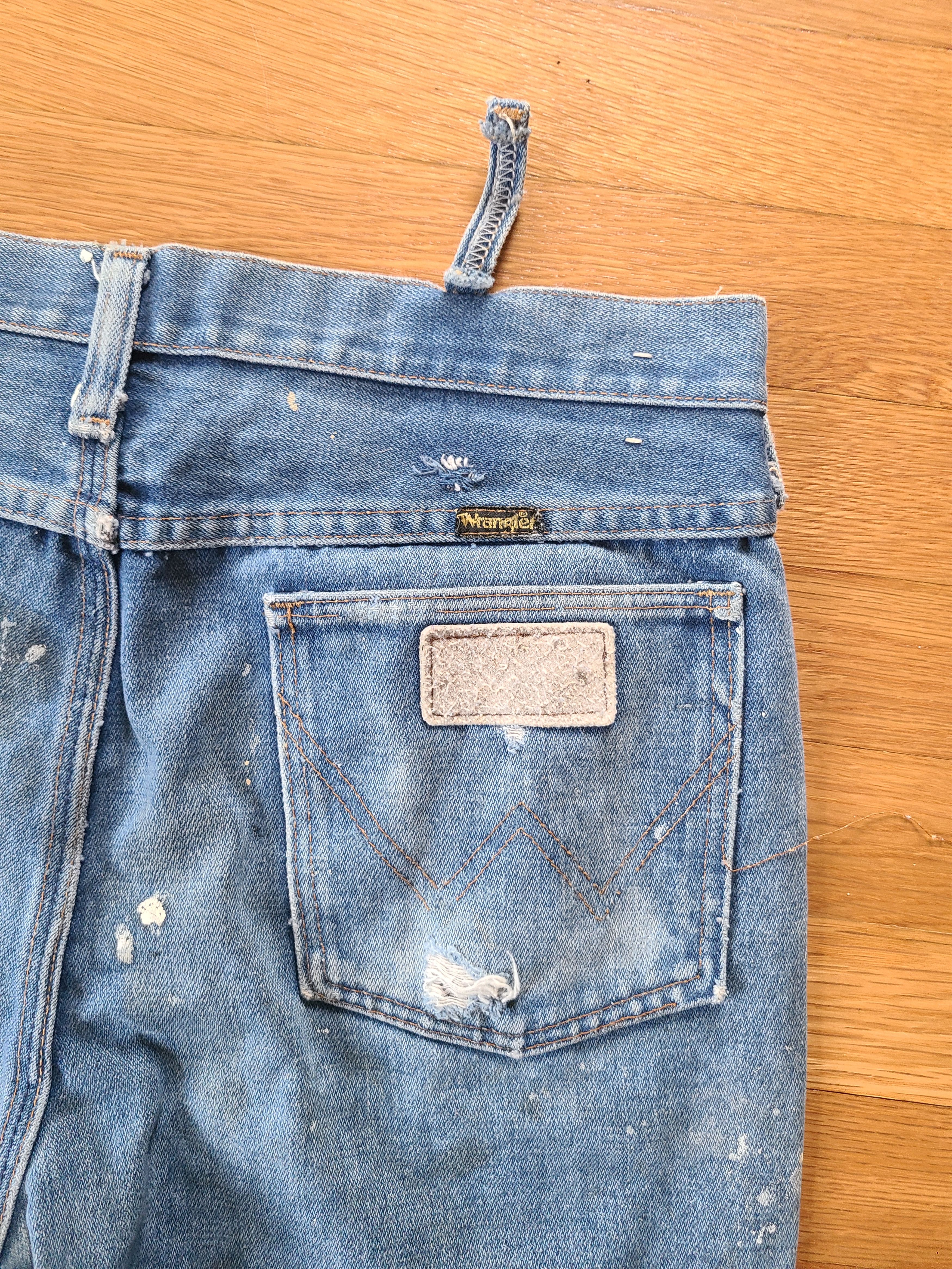 Cowboy Equipment Vintage 80s Wrangler Bootcut Painter Jeans Helmet Lang Style Size US 32 / EU 48 - 4 Thumbnail