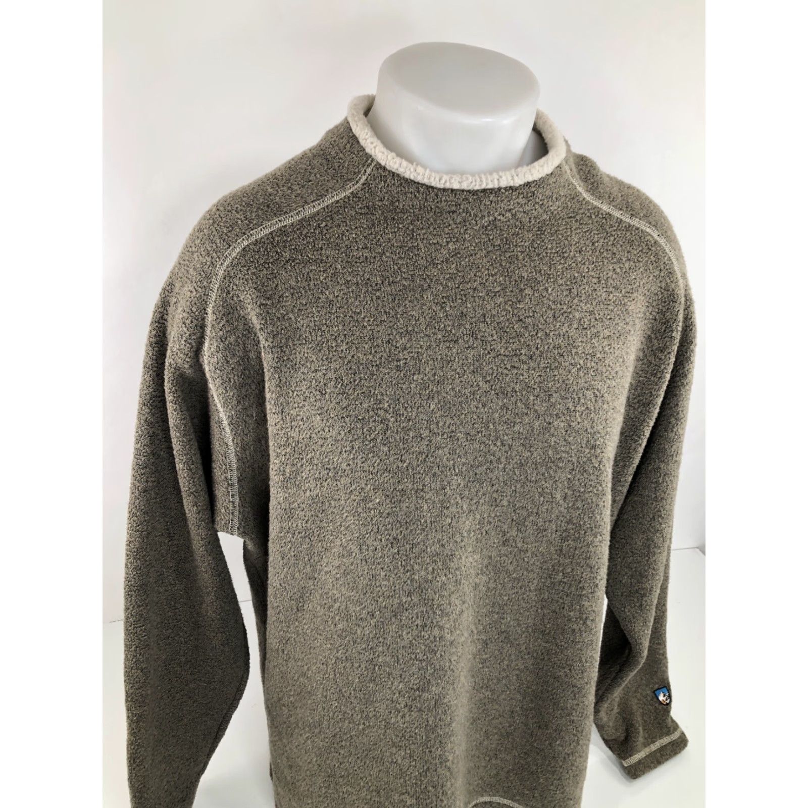 Vintage KUHL ALFPACA FLEECE - Mens XXL Sweater Shirt Pullover 2XL Greenish Grayish Brownish Knit Fleece Mens Size US XXL / EU 58 / 5 - 4 Thumbnail