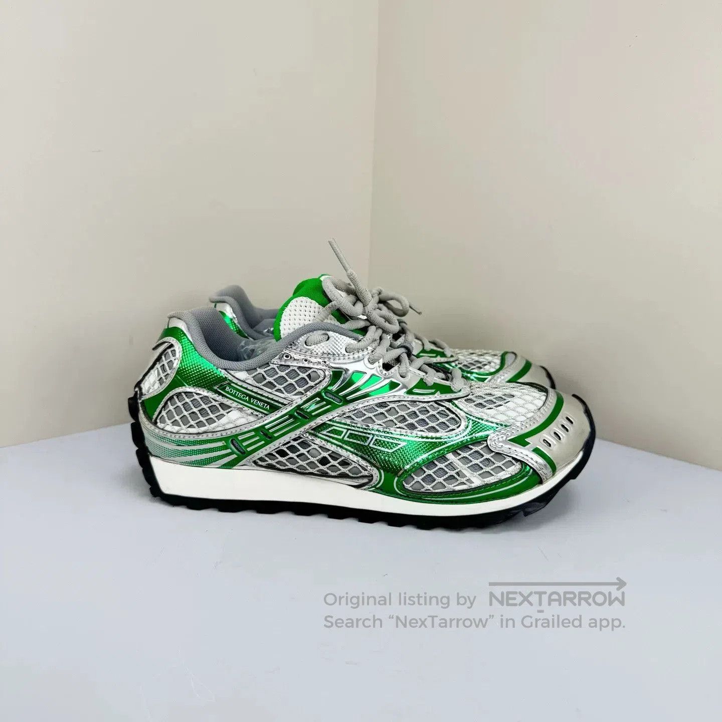 Bottega Veneta Bottega Veneta Orbit Green Sneakers. Size US 7 / IT 37 - 4 Thumbnail