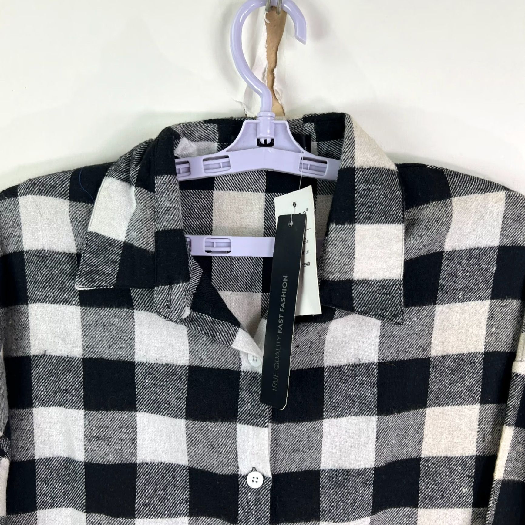 Vintage VINTAGE? No — Zanzea Women Plaid Button-Up Shirt L Black Size L / US 10 / IT 46 - 2 Thumbnail