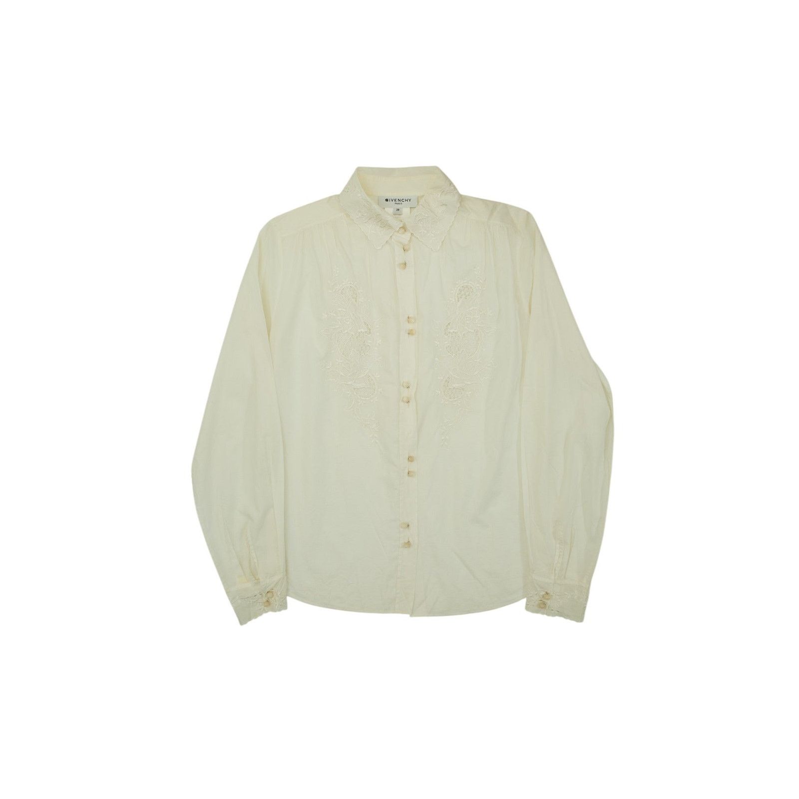 Givenchy Floral White Button Up Shirt Size XS / US 0-2 / IT 36-38 - 1 Thumbnail
