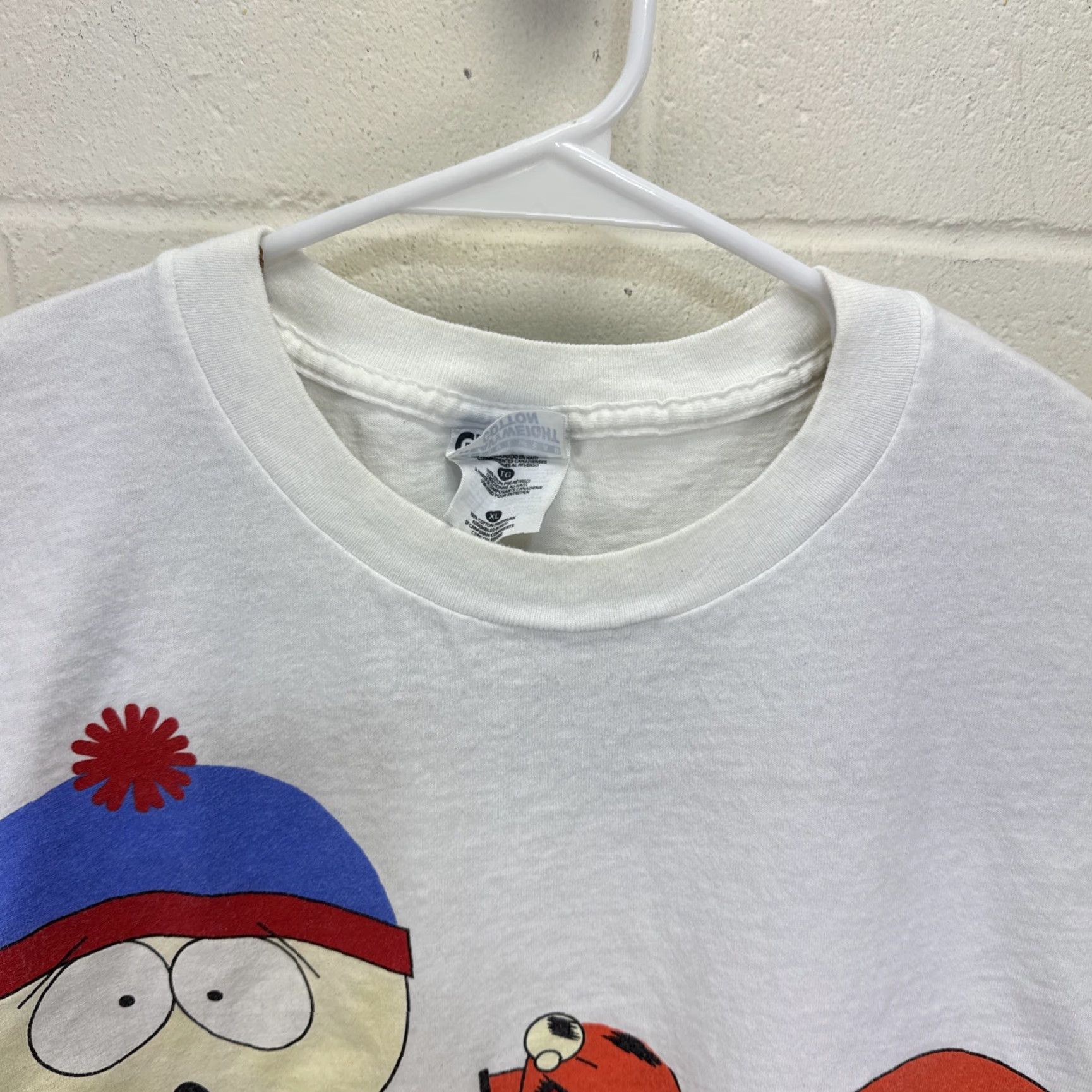 Gildan VINTAGE South Park T Shirt XL White 100% Cotton Kenny Graphic Print 1997 Comedy Central Mens Size US XL / EU 56 / 4 - 4 Thumbnail