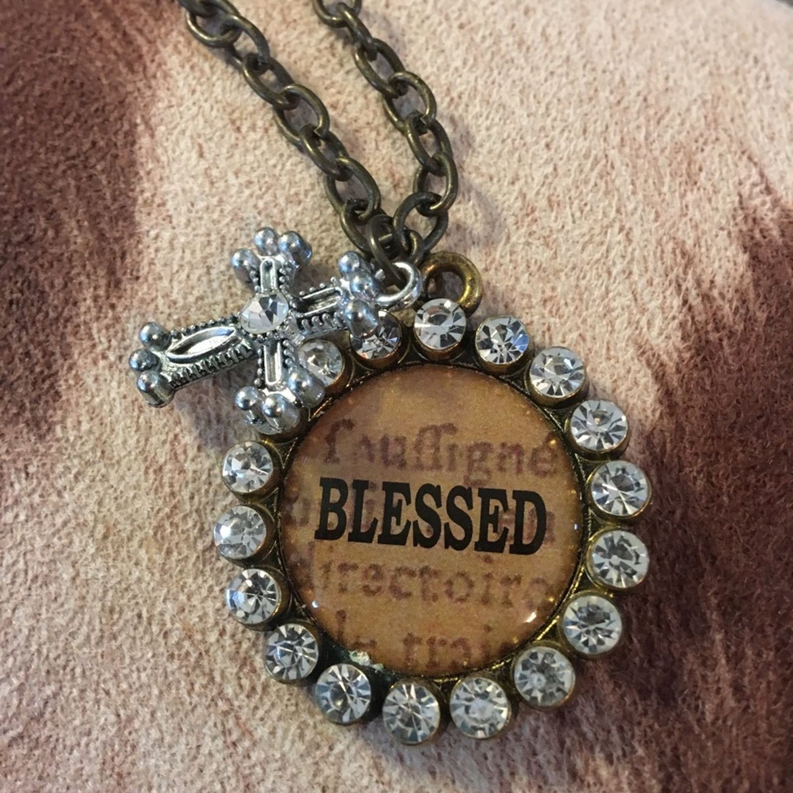 Jewelry Monarch Inspiration blessed pendant charm necklace Size ONE SIZE - 2 Thumbnail