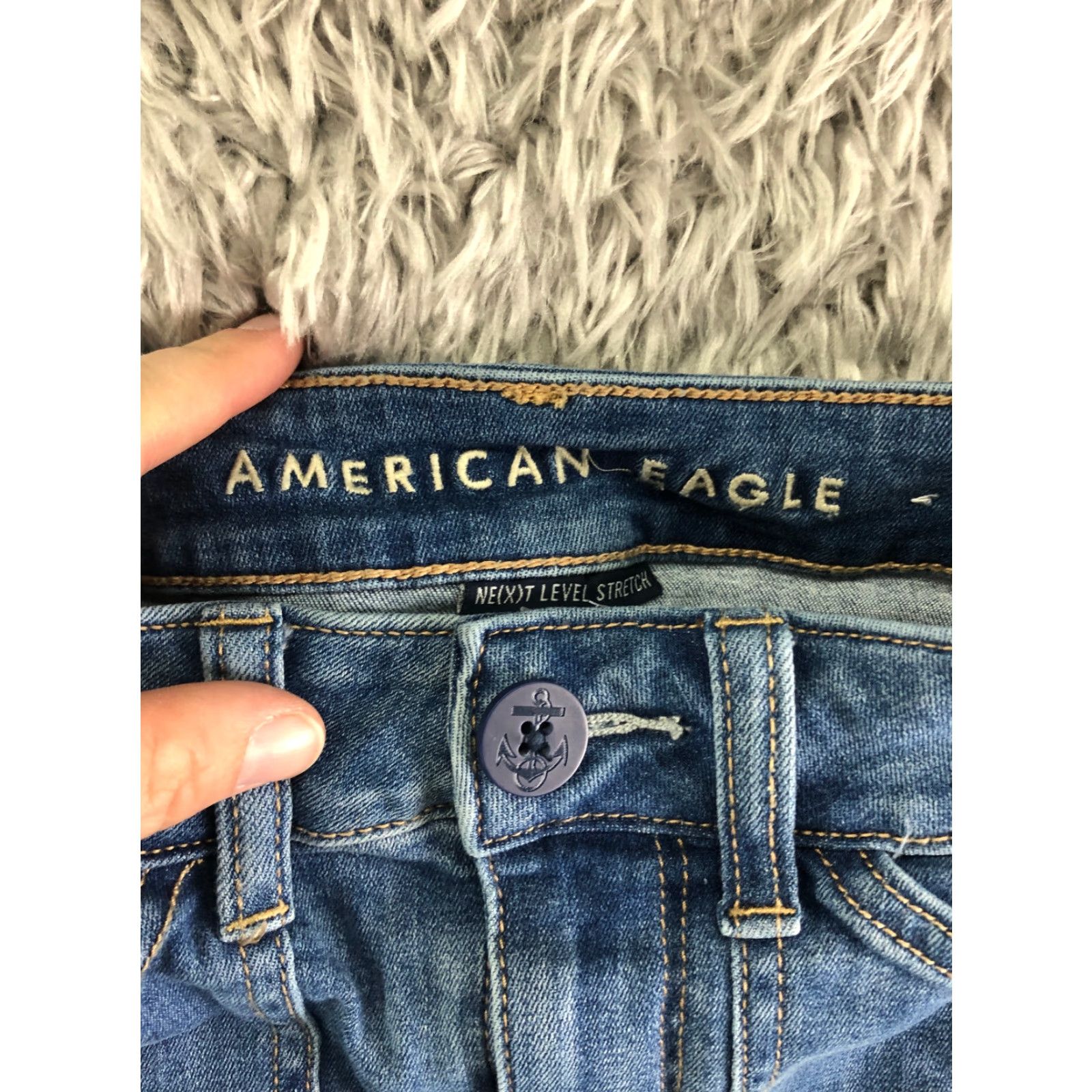 American Eagle Outfitters American Eagle Womens Size 0 High Rise Mini Medium Wash Blue Denim Jean Skirt Size 25" / US 0 / IT 36 - 6 Thumbnail