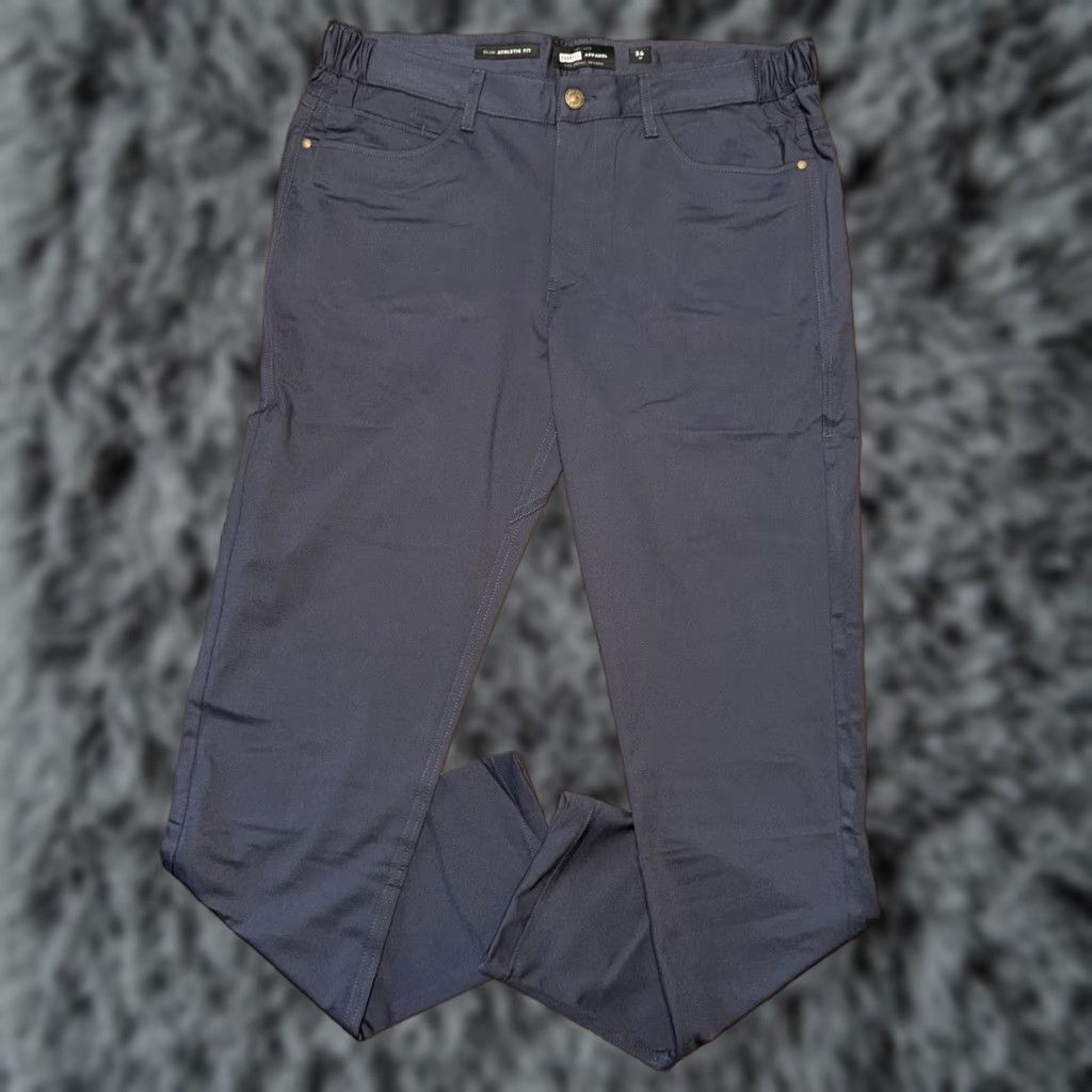 Vintage Barbell Men’s 34x31 Performance Pants Slim Fit Blue Size US 34 / EU 50 - 1 Thumbnail