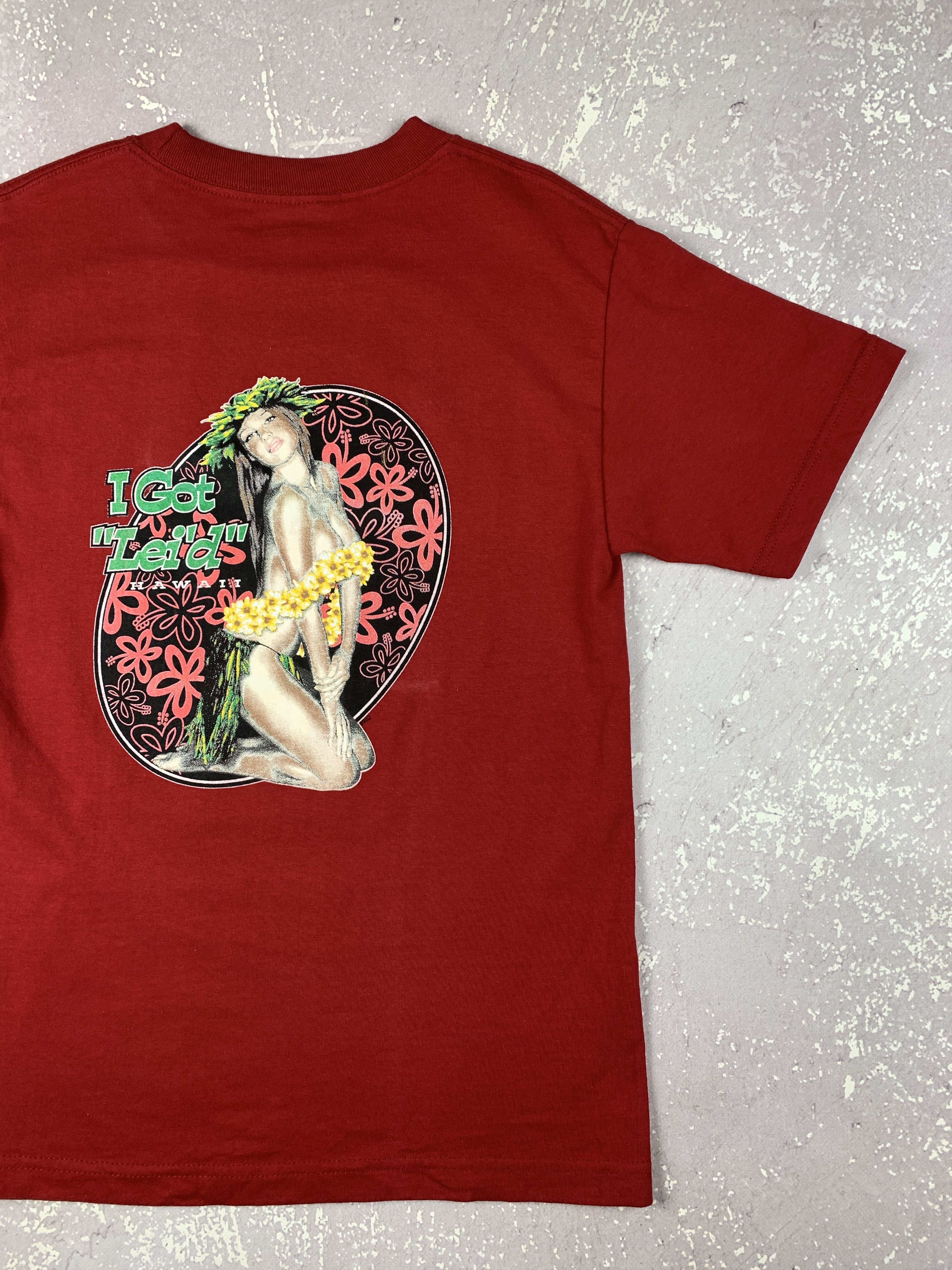 Vintage Vintage Y2K 90s I Got Leid Hawaiian T Shirt Mens Small Red Size US S / EU 44-46 / 1 - 2 Thumbnail