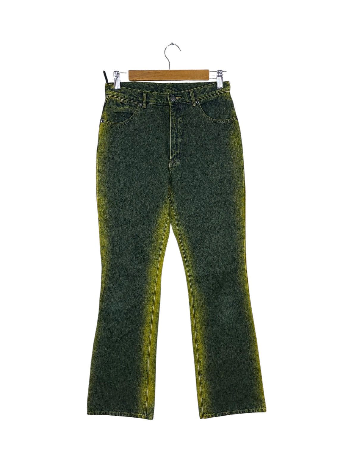 Japanese Brand Japanase bramd F.M.N flared denim yellow wash Size US 28 / EU 44 - 1 Thumbnail