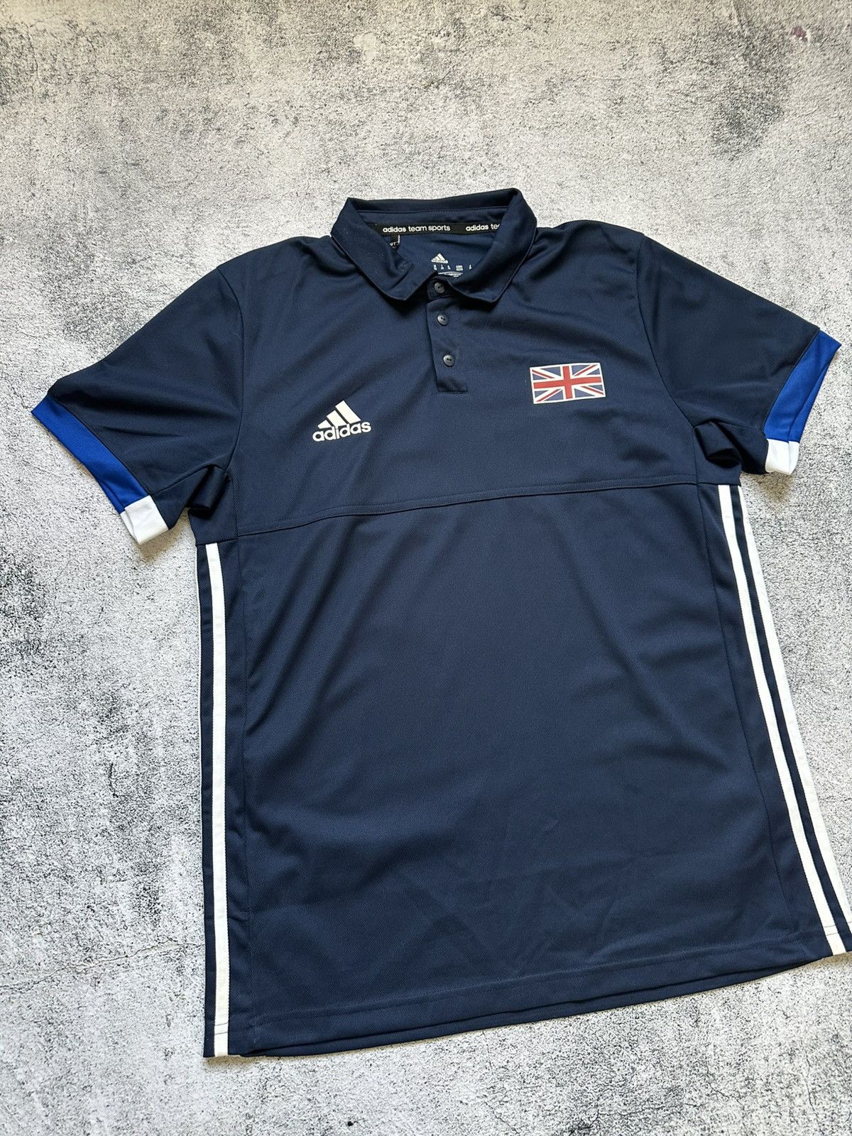 Adidas Great Britain Adidas 2017 T-shirt Big Logo Blue Fit Size US M / EU 48-50 / 2 - 5 Thumbnail