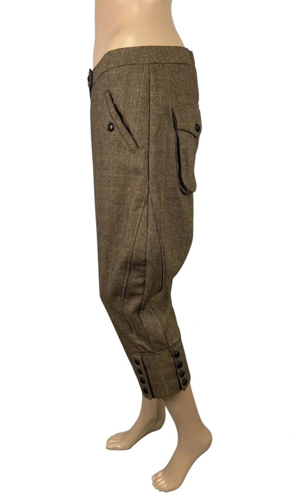 Other Basic By Timo Wool Herringbone Tweed Crop Pants size M Size 32" / US 10 / IT 46 - 5 Thumbnail