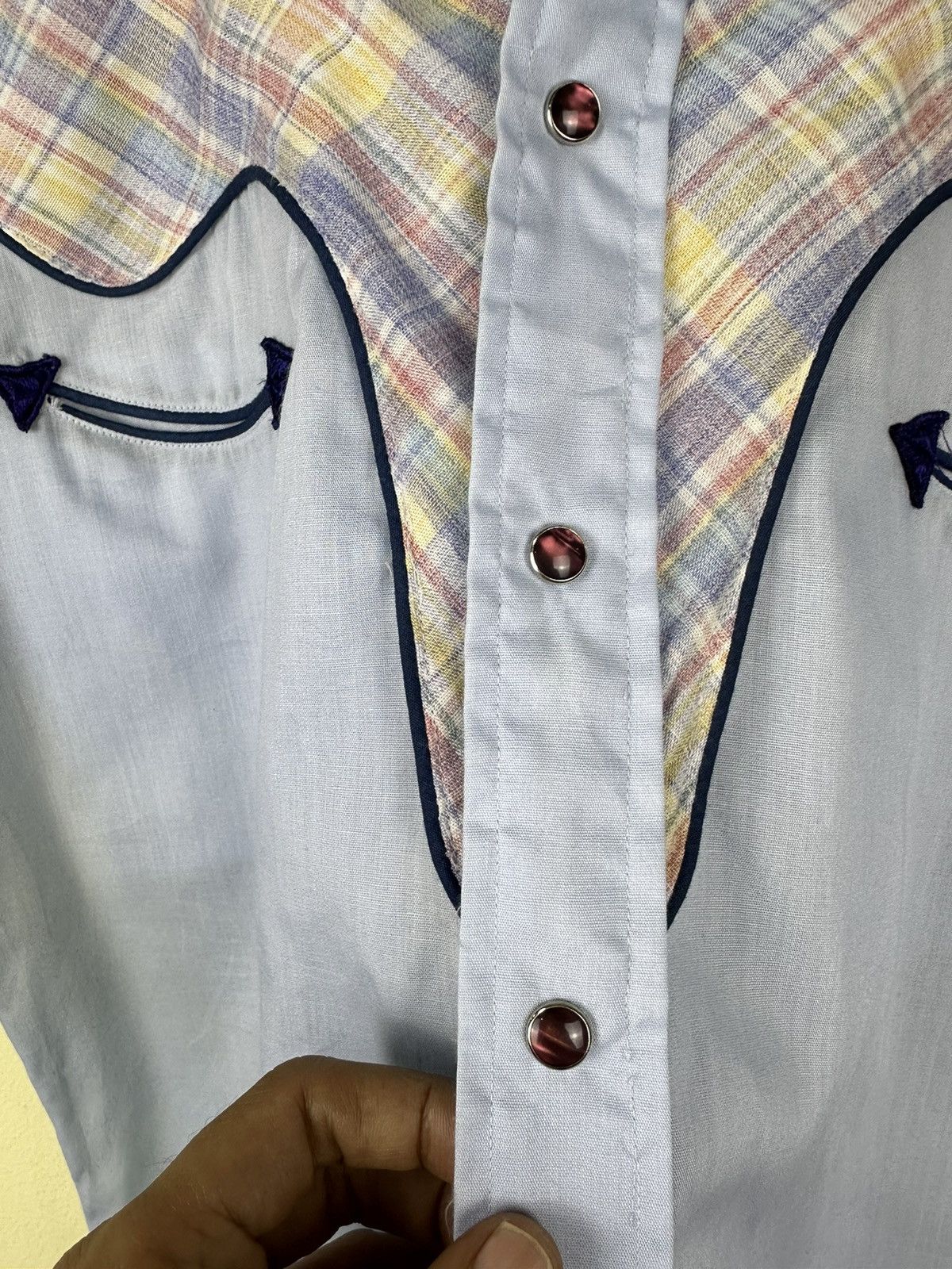 Vintage Vintage Wrangler 60s Button Shirt A196 Size US S / EU 44-46 / 1 - 5 Thumbnail