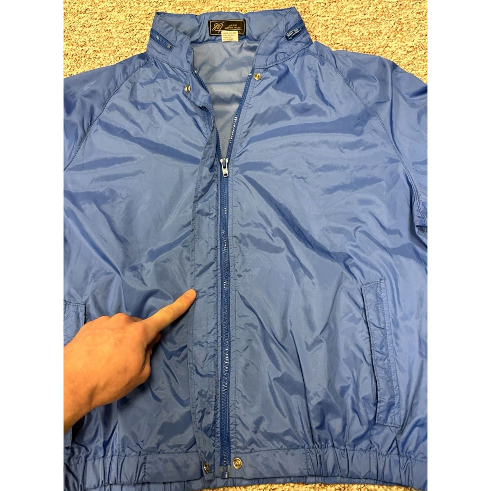 Vintage VINTAGE Jack Nicklaus Personal Jacket Windbreaker Zip-In Hood Women’s XL Blue 90s Hooded Jacket Womens XL Size XL / US 12-14 / IT 48-50 - 7 Thumbnail