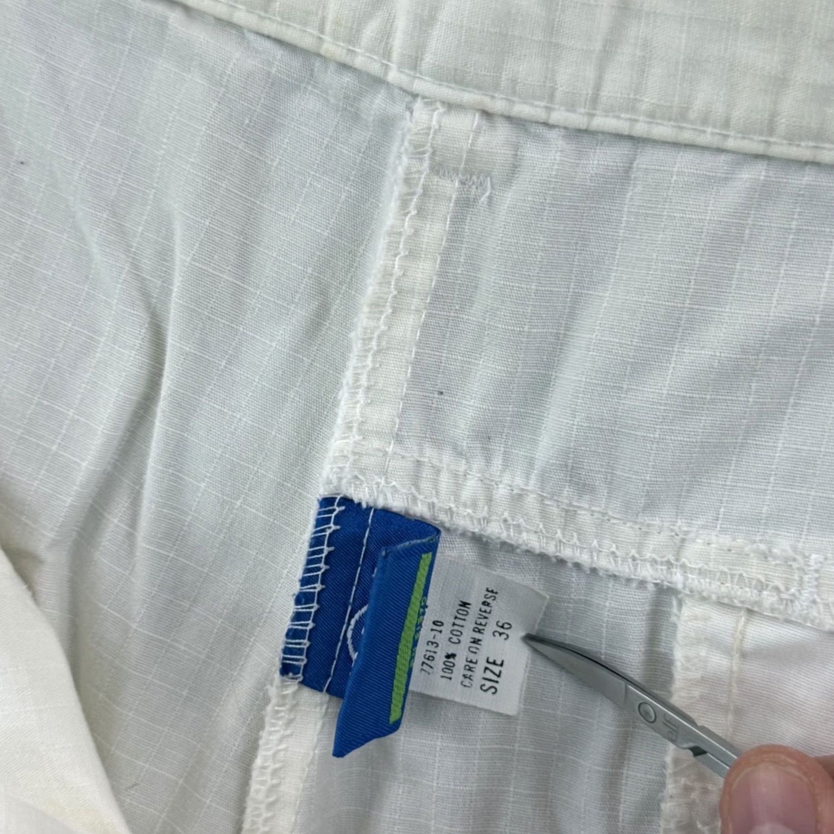 Ocean Pacific VINTAGE Ocean Pacific Shorts Mens 34 White Beach 80s Khaki Surf Skate Outdoor 9" Pants Chino Pockets 5-Pocket Design Cotton White 80s Mens Size US 34 / EU 50 - 7 Thumbnail