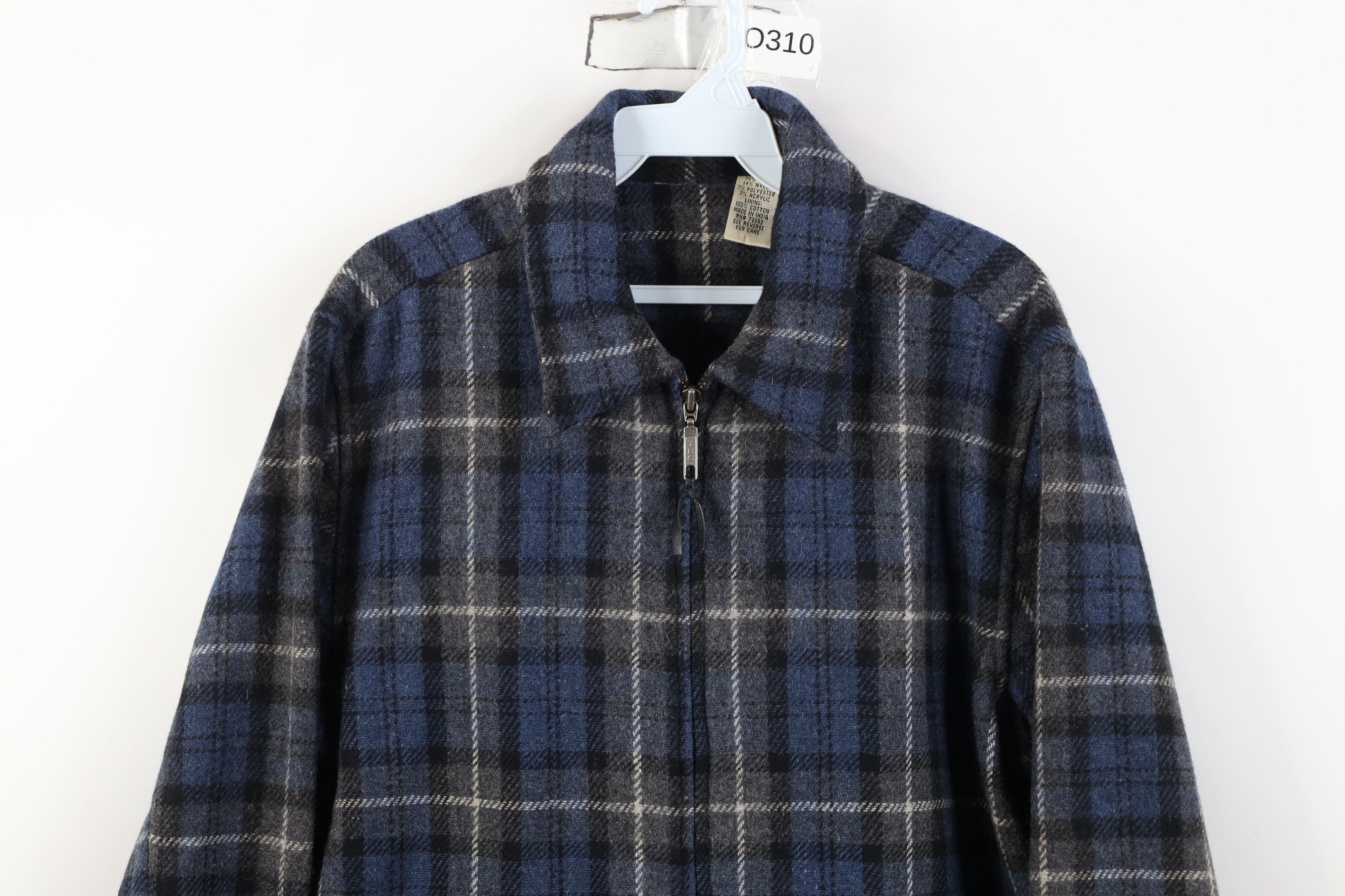Vintage Vintage 90s Streetwear Blend Buckle Back Bomber Jacket Plaid Size L / US 10 / IT 46 - 2 Thumbnail