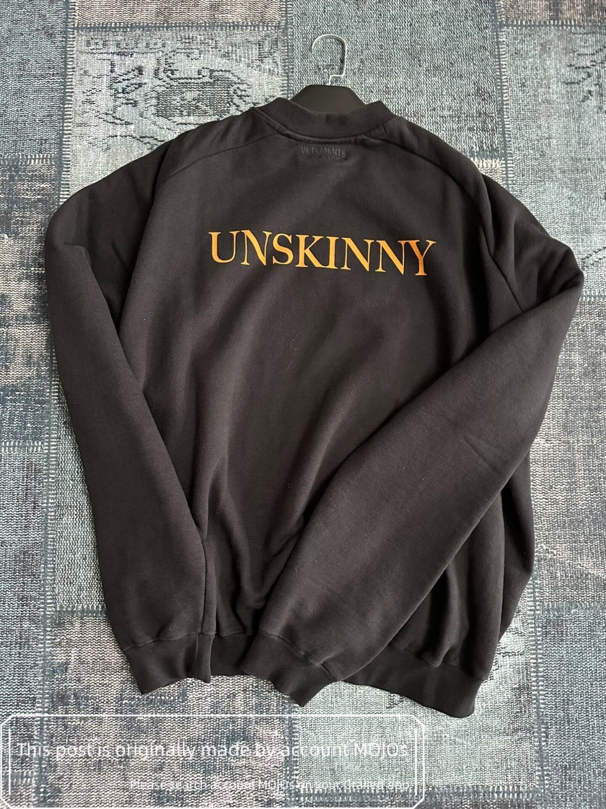 Vetements Sz S Vetements Unskinny Black Sweatshirt mojos1250410 Size US S / EU 44-46 / 1 - 1 Thumbnail