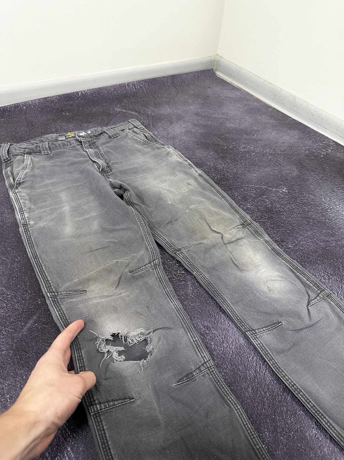 Carhartt Vintage Carhartt Distressed USA Faded Opium Hype Work Pants Size US 30 / EU 46 - 9 Thumbnail