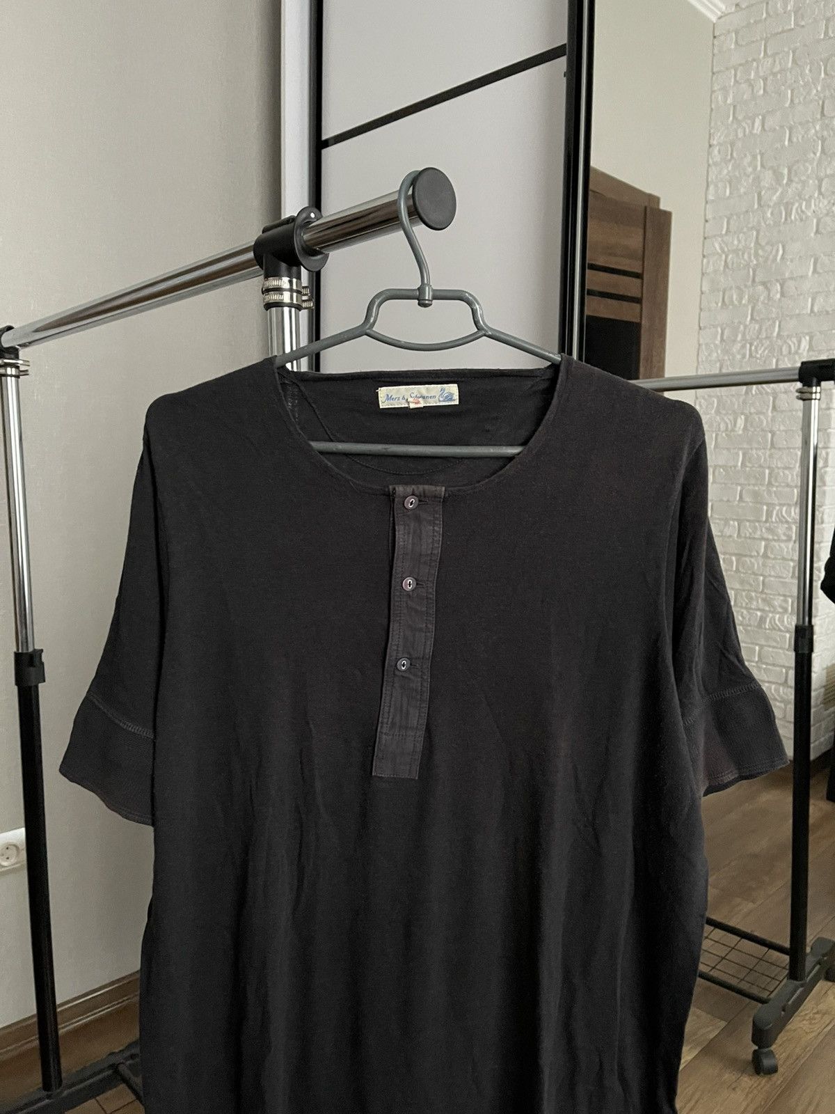 Merz B. Schwanen Merz B Schwanen Henley Loopwheeled T-Shirt Tee Size US XXL / EU 58 / 5 - 4 Thumbnail