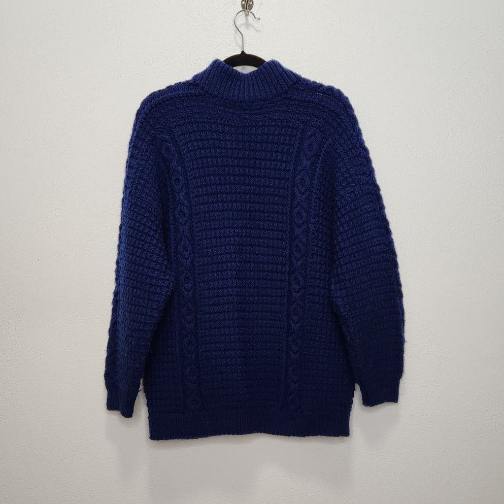 Vintage Vintage Handmade Sweater Cardigan Grandma Grandpa Cable Size M / US 6-8 / IT 42-44 - 4 Thumbnail