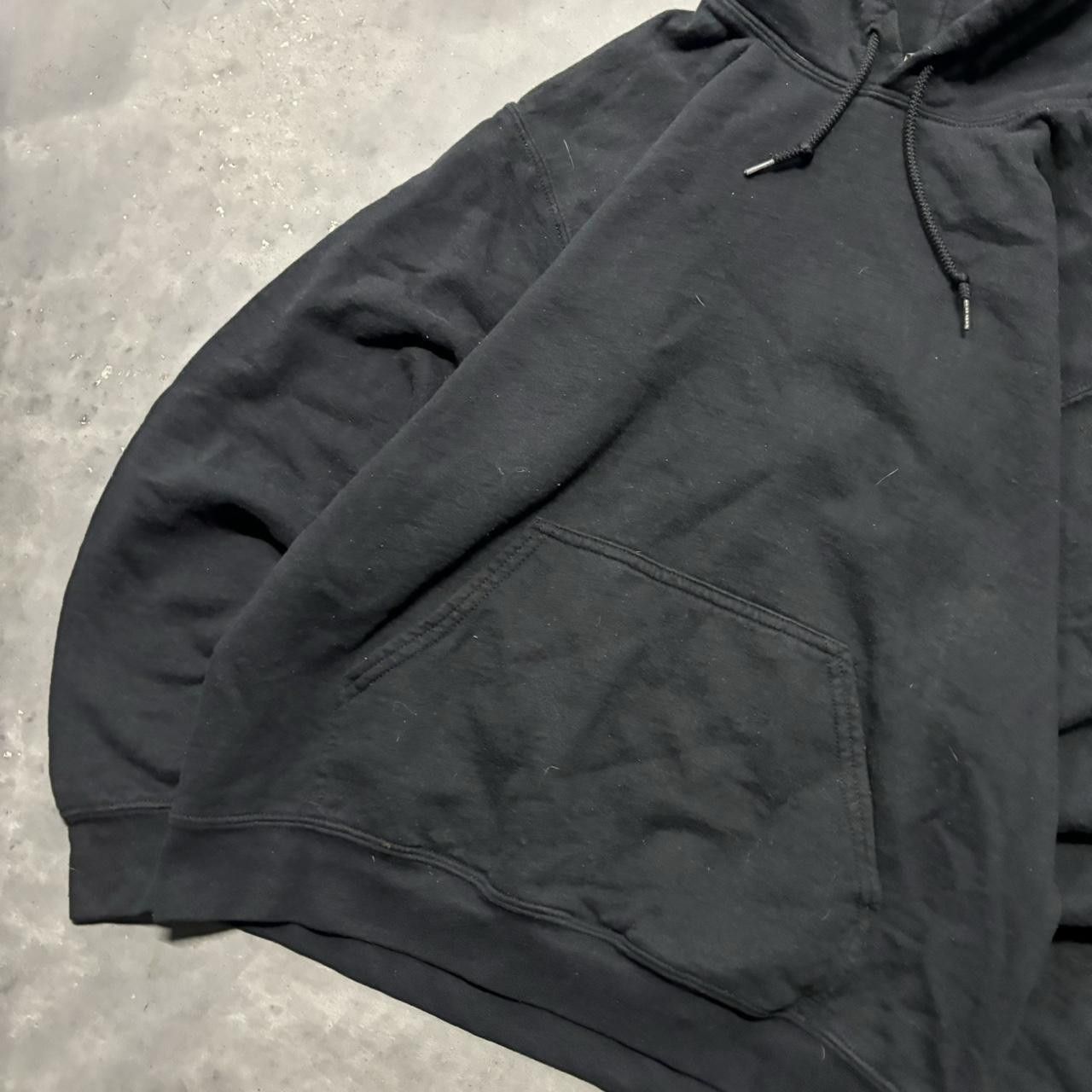 Russell Athletic × Vintage Crazy Vintage Y2K/2000s Black Blank Russell Style Essential Hoodie! Size US S / EU 44-46 / 1 - 3 Thumbnail