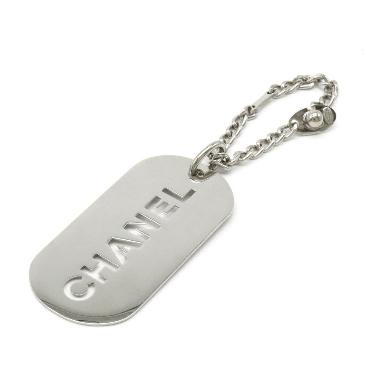 Chanel Chanel Chanel Metal Logo Dog Tag Keychain A25216 Metal Key Chain A25216 Size ONE SIZE - 1 Thumbnail