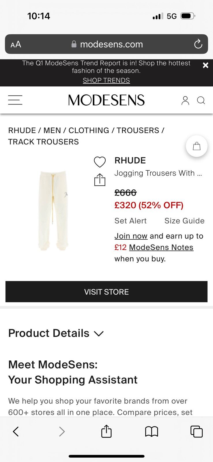 Rhude RHUDE joggers REAL MEASUREMENTS SHOWN IN PHOTOS BY TAPE Size US 30 / EU 46 - 19 Thumbnail