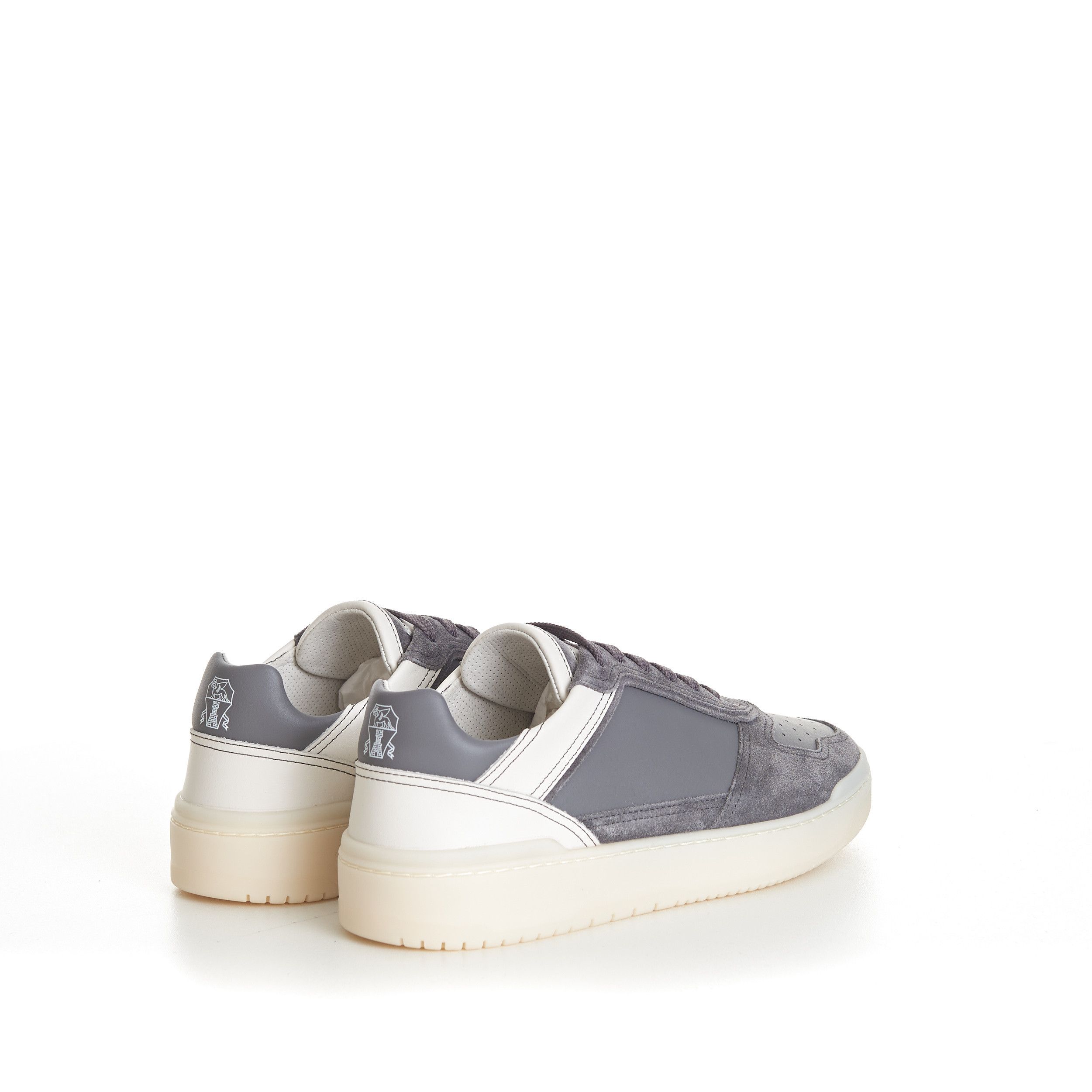 Brunello Cucinelli Semi-Polished Calfskin And Washed Suede Basket Sneakers Size US 6 / EU 39 - 7 Thumbnail