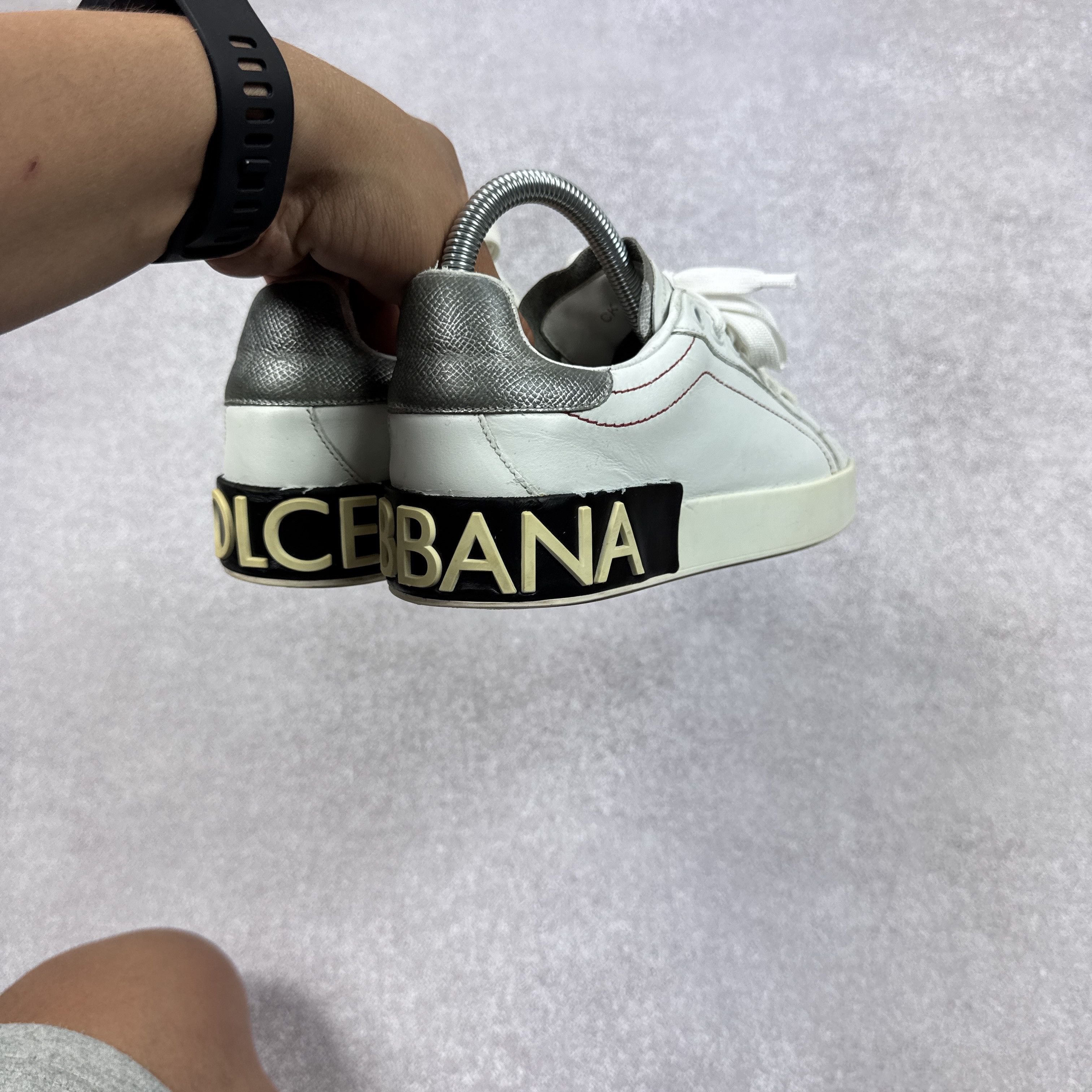 Dolce & Gabbana Women`s Dolce & Gabbana 1587 Leather Sneakers Size 38 / 24cm Size US 7 / IT 37 - 3 Thumbnail