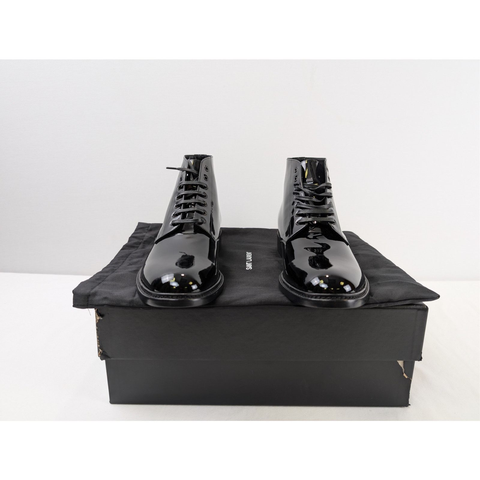 Saint Laurent Paris o1rshd1 Army 20 Lace up Boot in Black Size US 12 / EU 45 - 15 Thumbnail