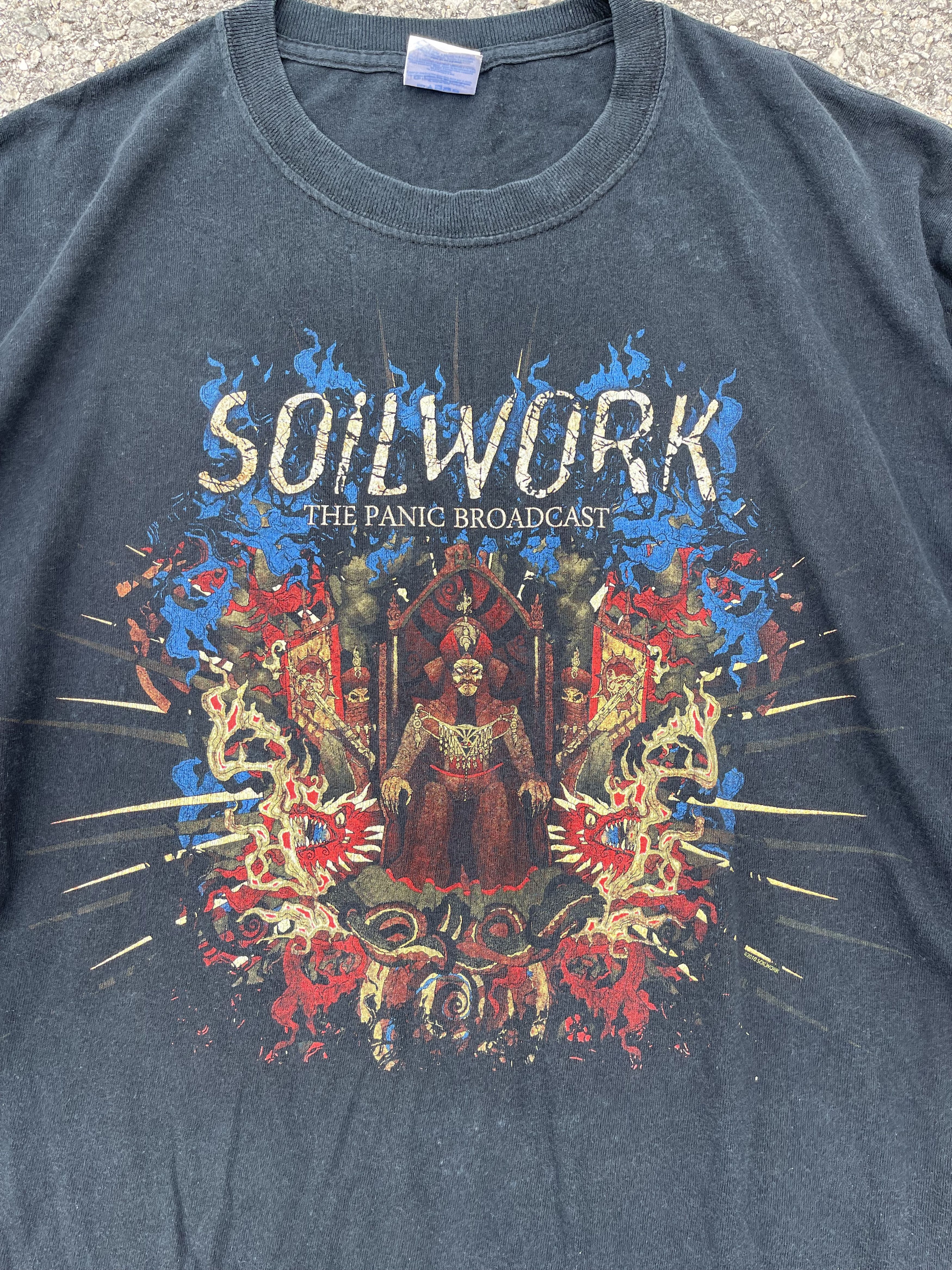 Band Tees × Gildan × Vintage Vintage y2k Soilwork “The Panic Broadcast” Long Sleeve Tee Size US XL / EU 56 / 4 - 8 Thumbnail