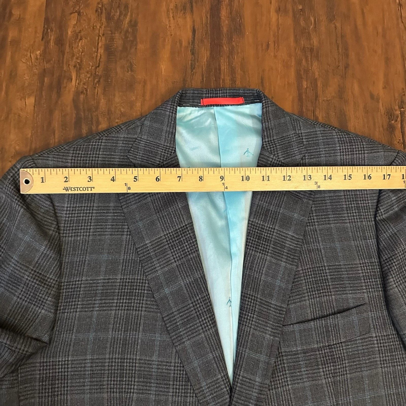 Isaia ISAIA Napoli Base V Blazer Plaid 140s Delain Selection Wool Size 52R - 9 Thumbnail