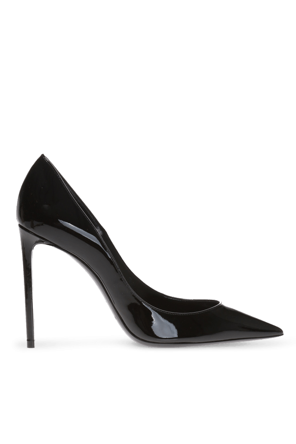 Saint Laurent Paris o1s1wg111024 Zoe Pumps in Patent Leather in Black Size US 10 / IT 40 - 1 Thumbnail